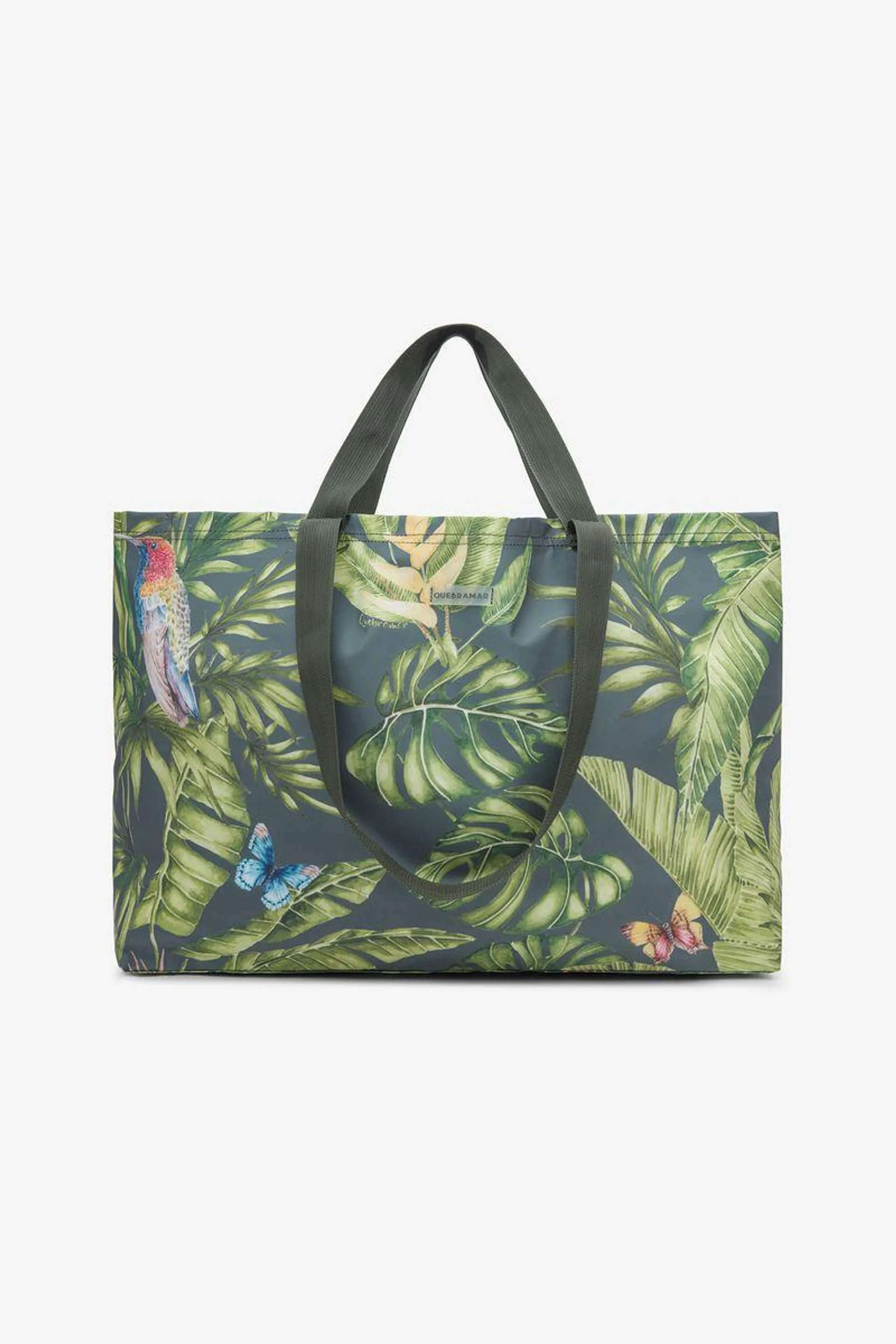 SACO COM ESTAMPADO TROPICAL