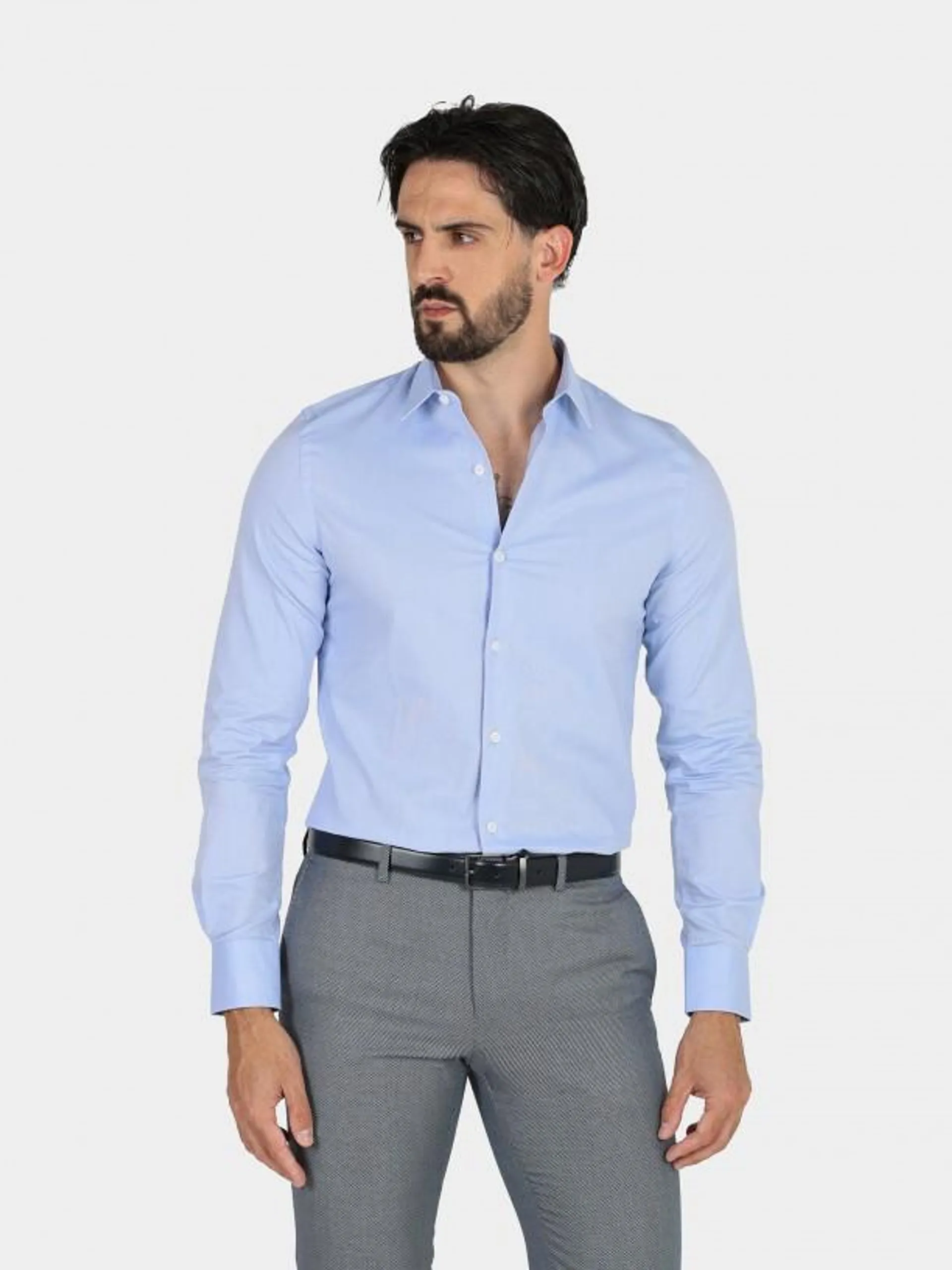 Camisa 100% algodão com micro padrão