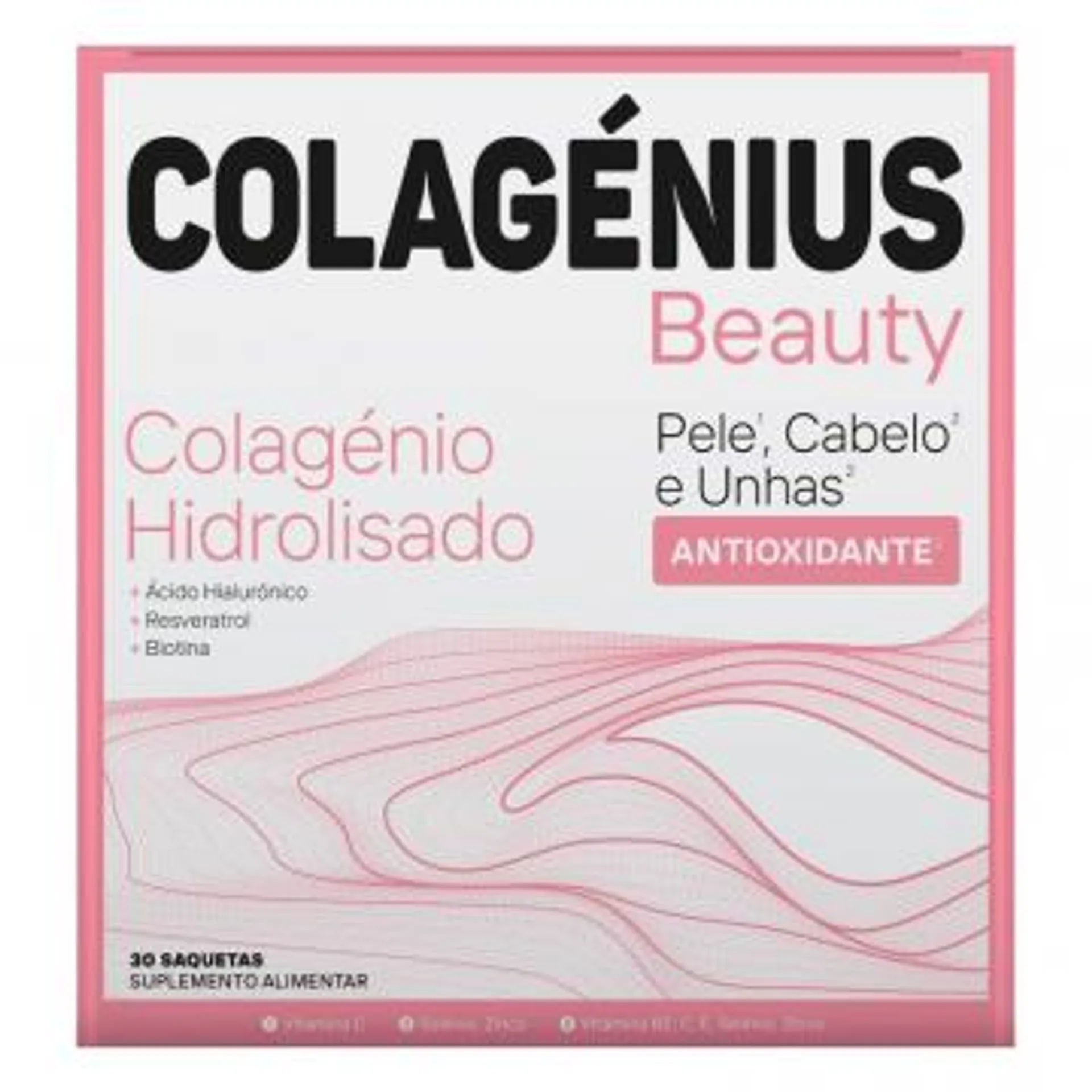 Colagénius Beauty Antioxidante pele, cabelo e unhas 30 saquetas