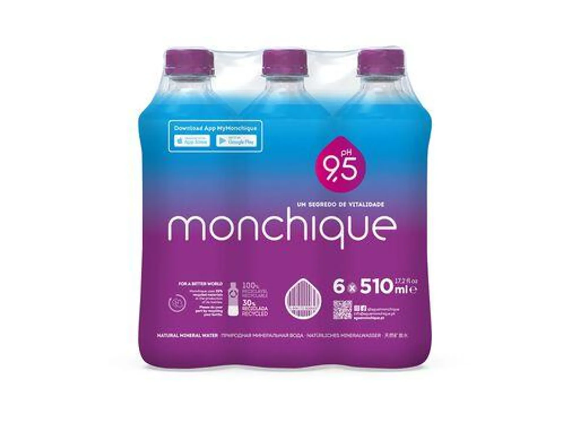 água monchique mineral natural 6x0.51l