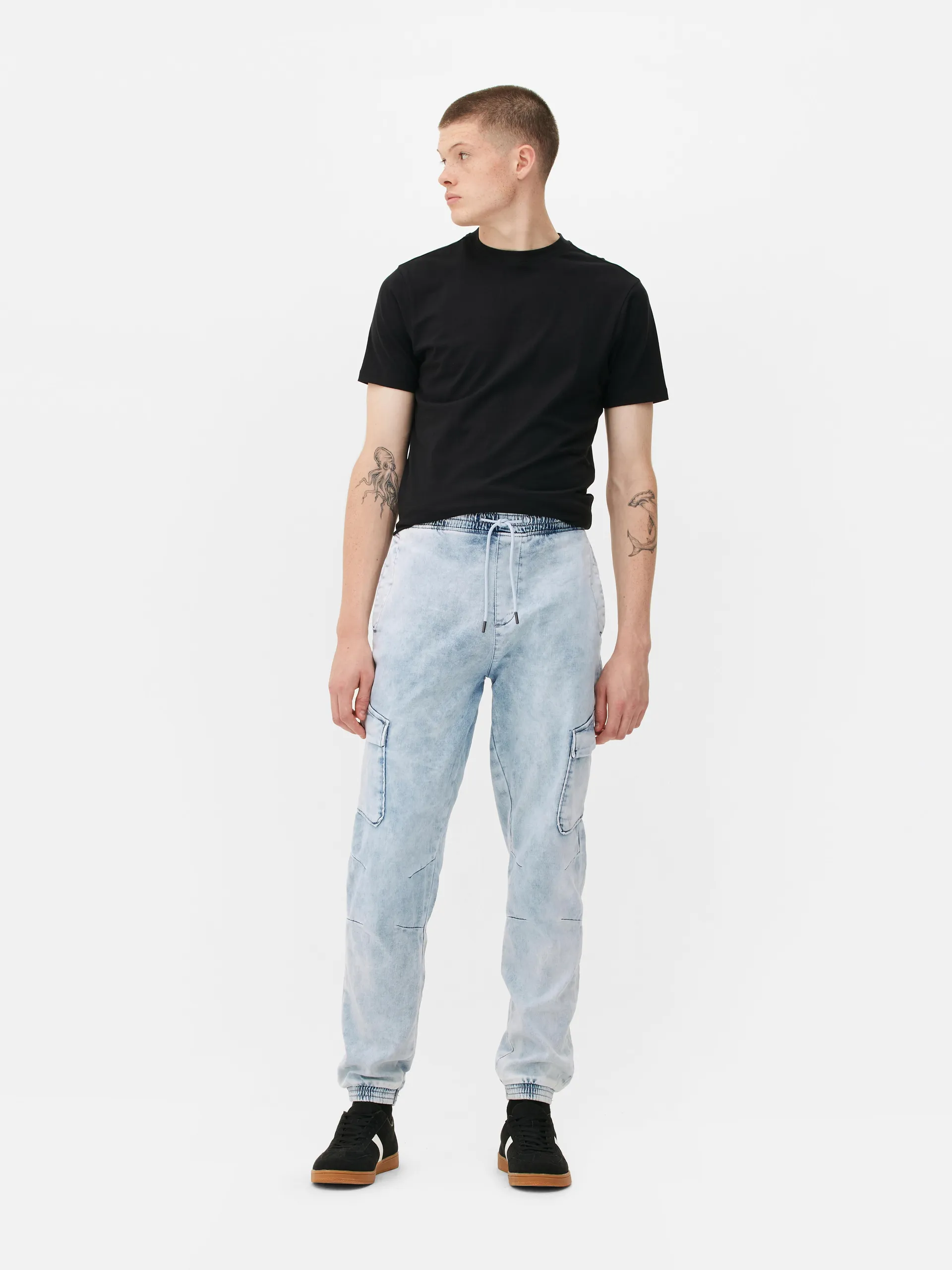 Denim Cargo Jeans