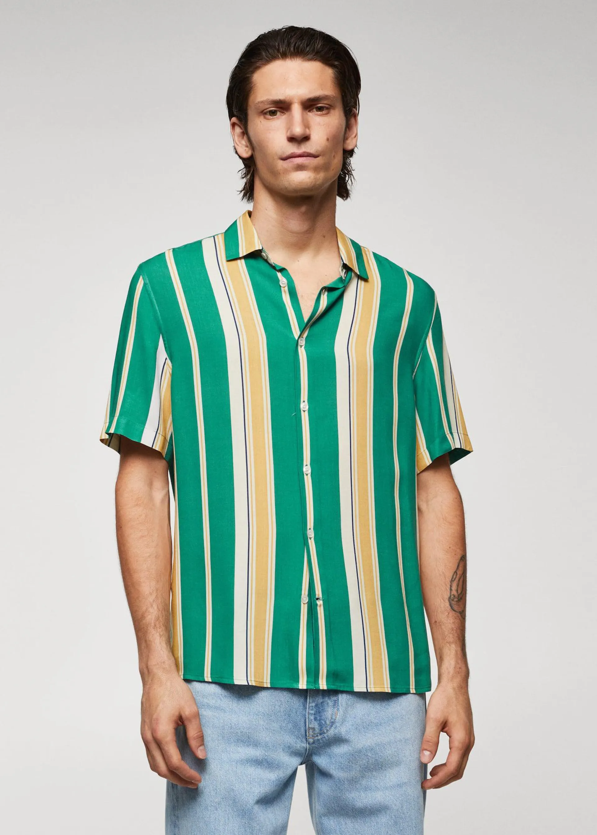 Camisa rayas manga corta