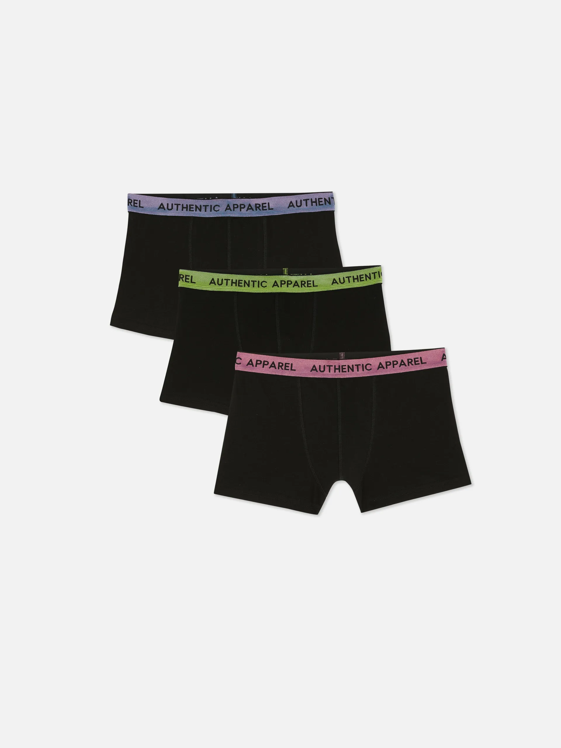 3pk Iridescent Waistband Trunks