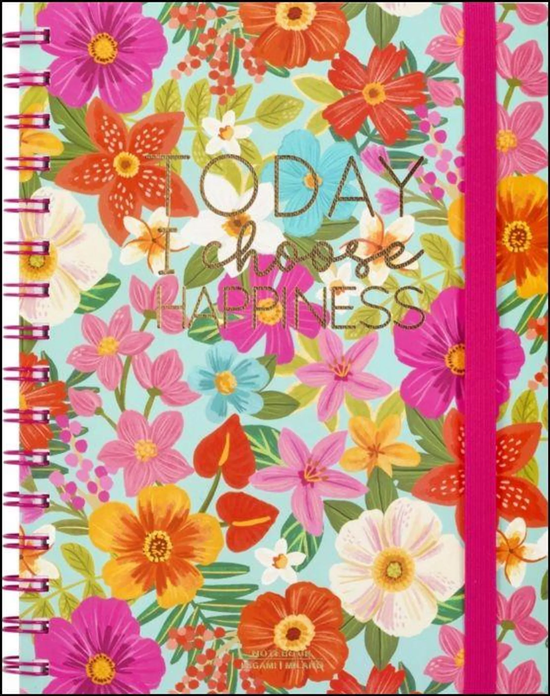 Spiral Notebook Large Flowers