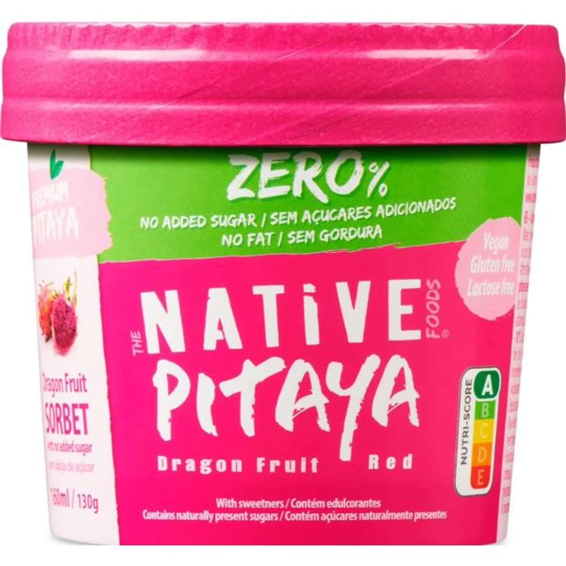 Sorvete Pitaya embalagem 160 ml Native