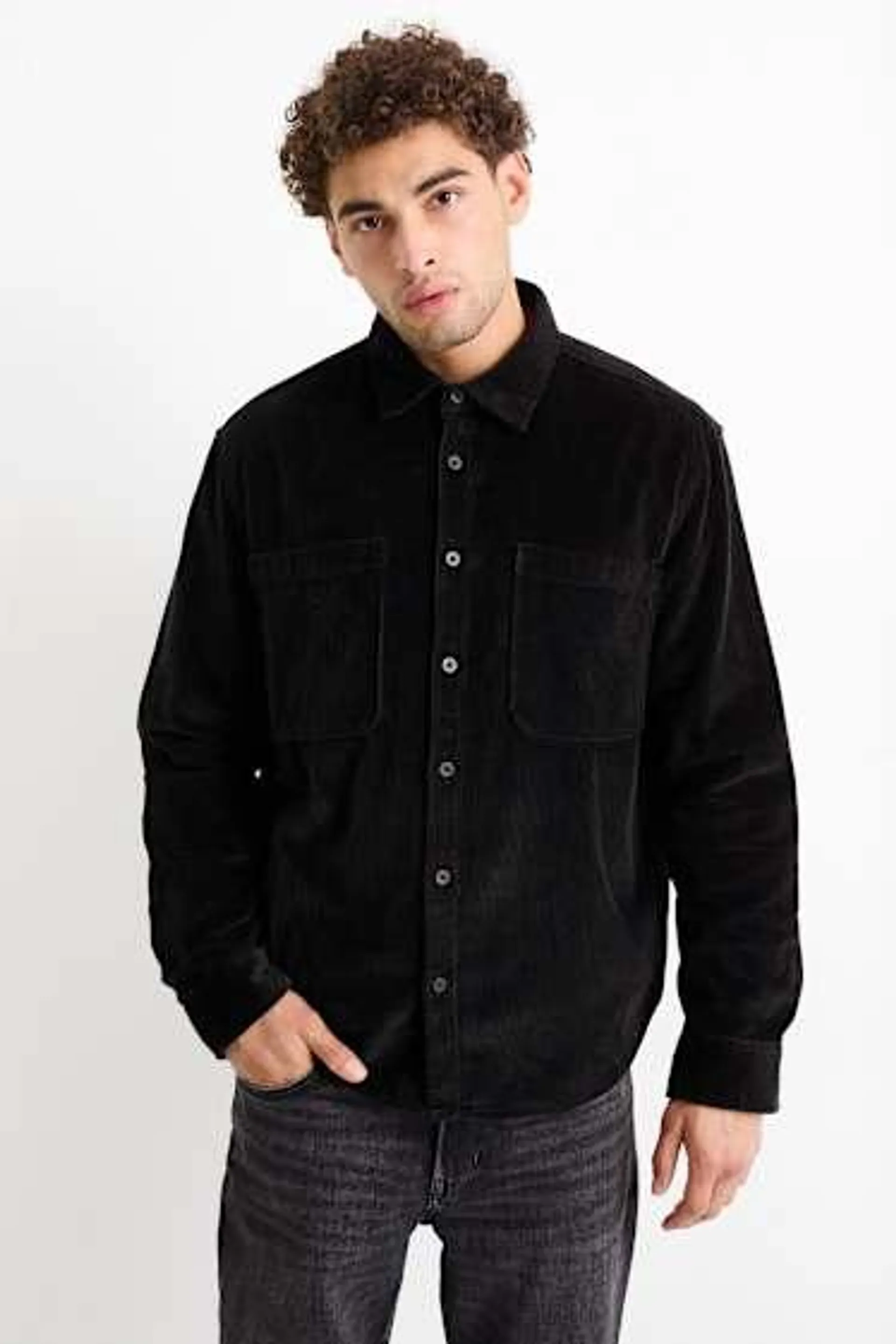 Corduroy shirt - regular fit - kent collar