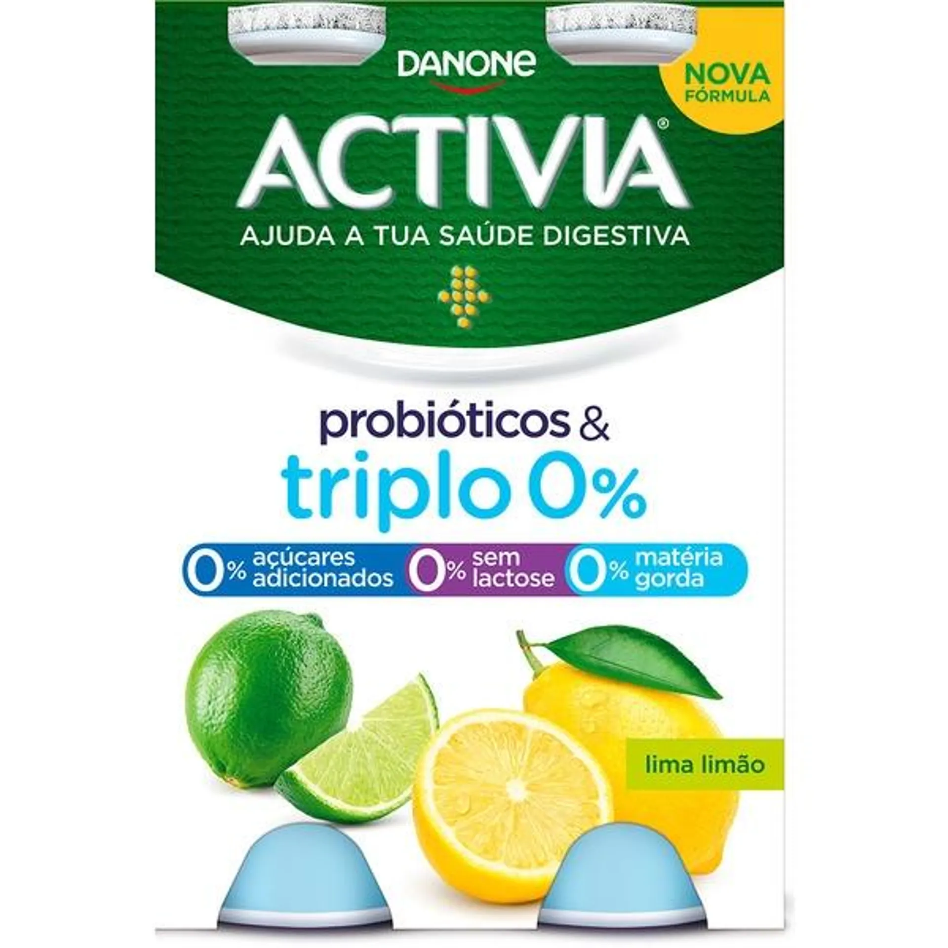 Bifidus Líquido 0% de Lima e Limão Pack 4 embalagem 160 g Activia