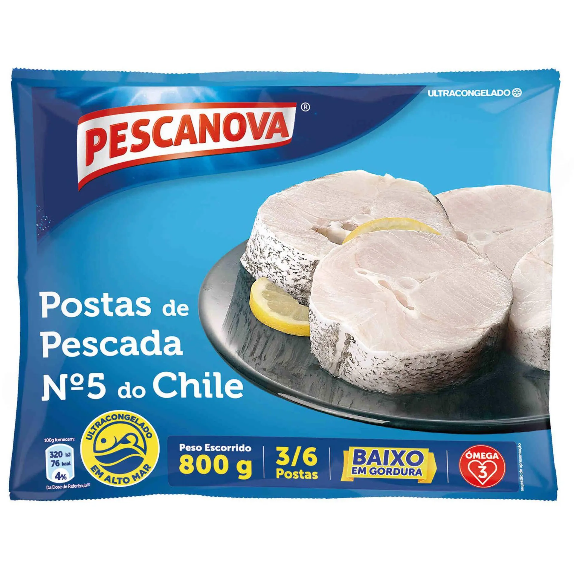 Posta de Pescada Nº 5 do Chile para Cozer Ultracongelada