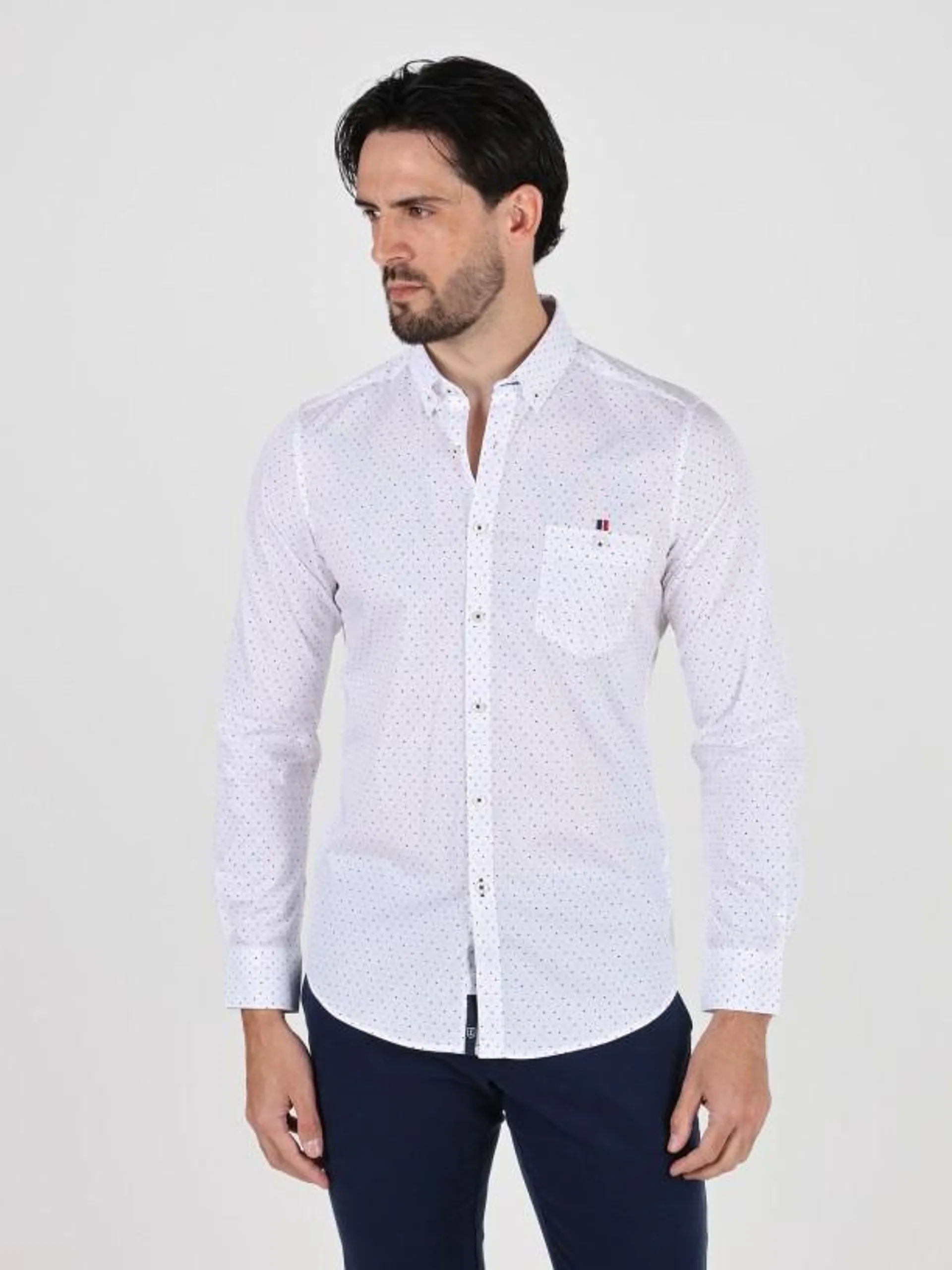 Camisa casual com padrão slim fit