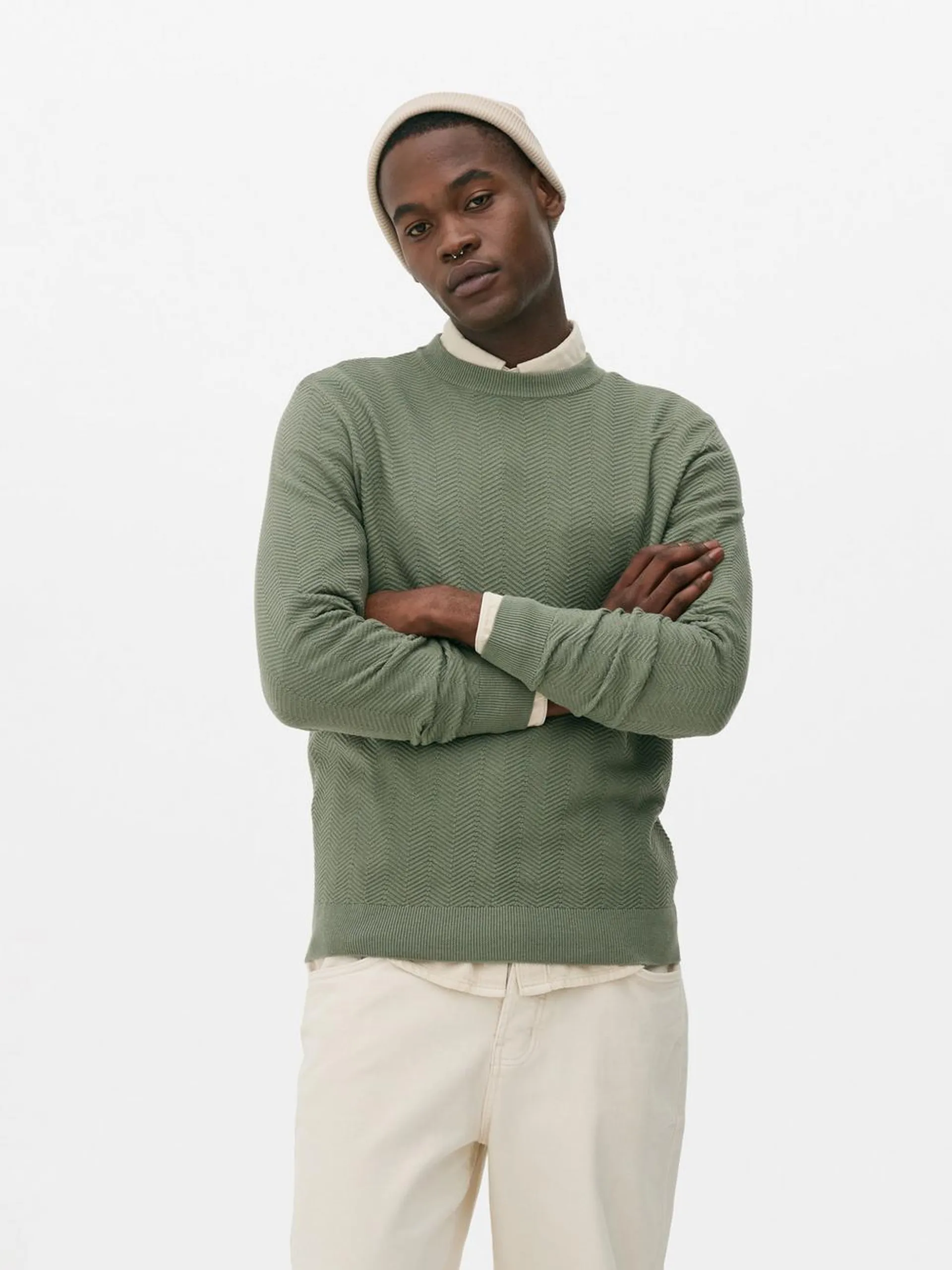 Chevron Crew Neck Jumper