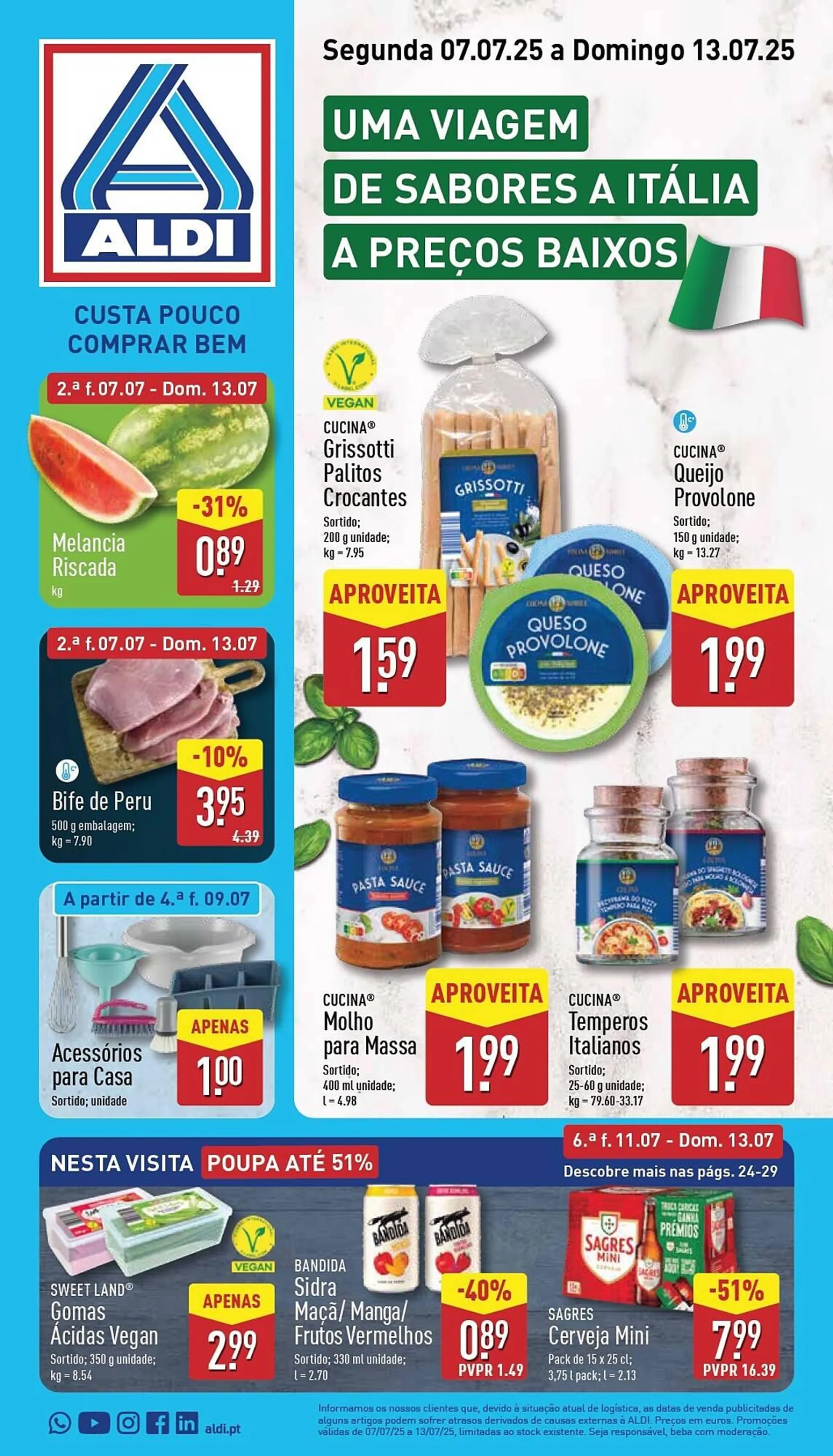 Folheto Folheto ALDI de 7 de julho até 13 de julho 2025 - Pagina 1