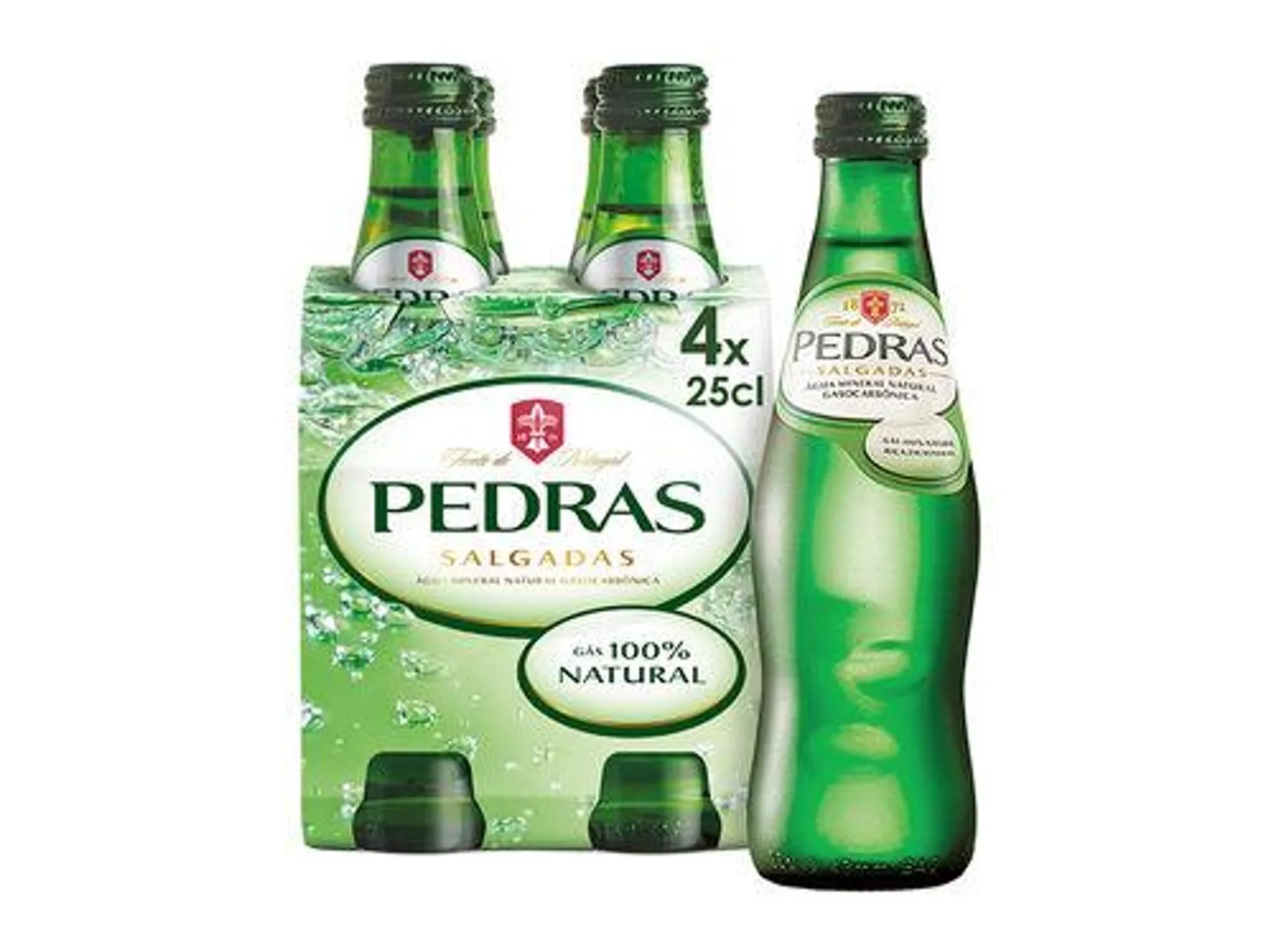 água com gás pedras salgadas tp 4x25cl