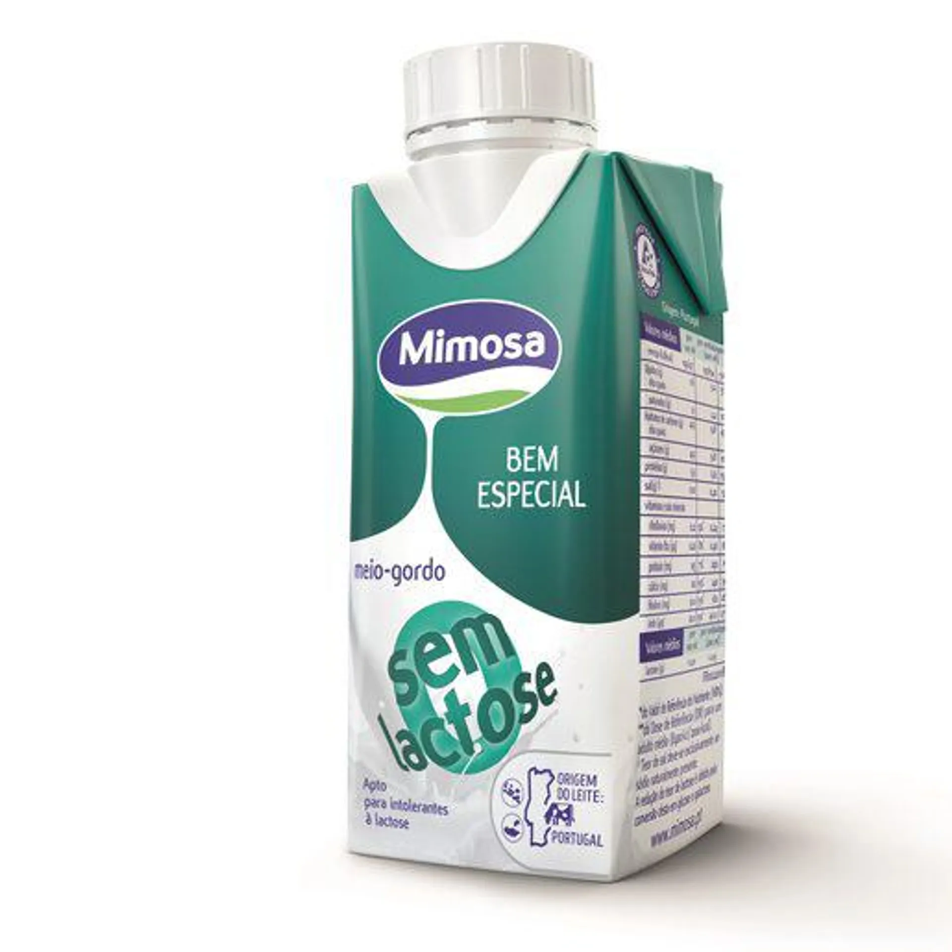 MIMOSA Leite Meio Gordo Sem Lactose UHT 200 ml