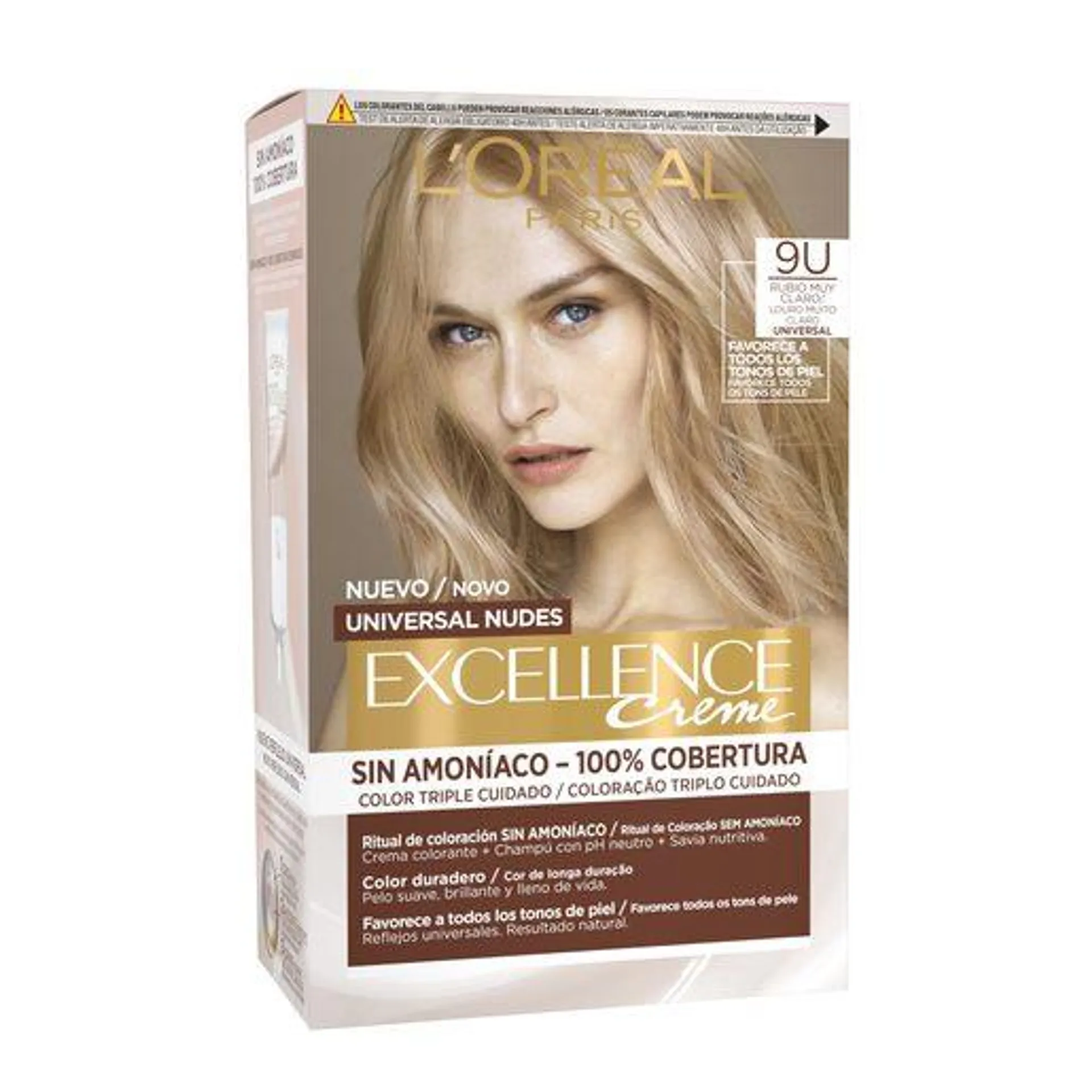 EXCELLENCE Coloração Nudes Louro Muito Claro Universal N.9U 1 un