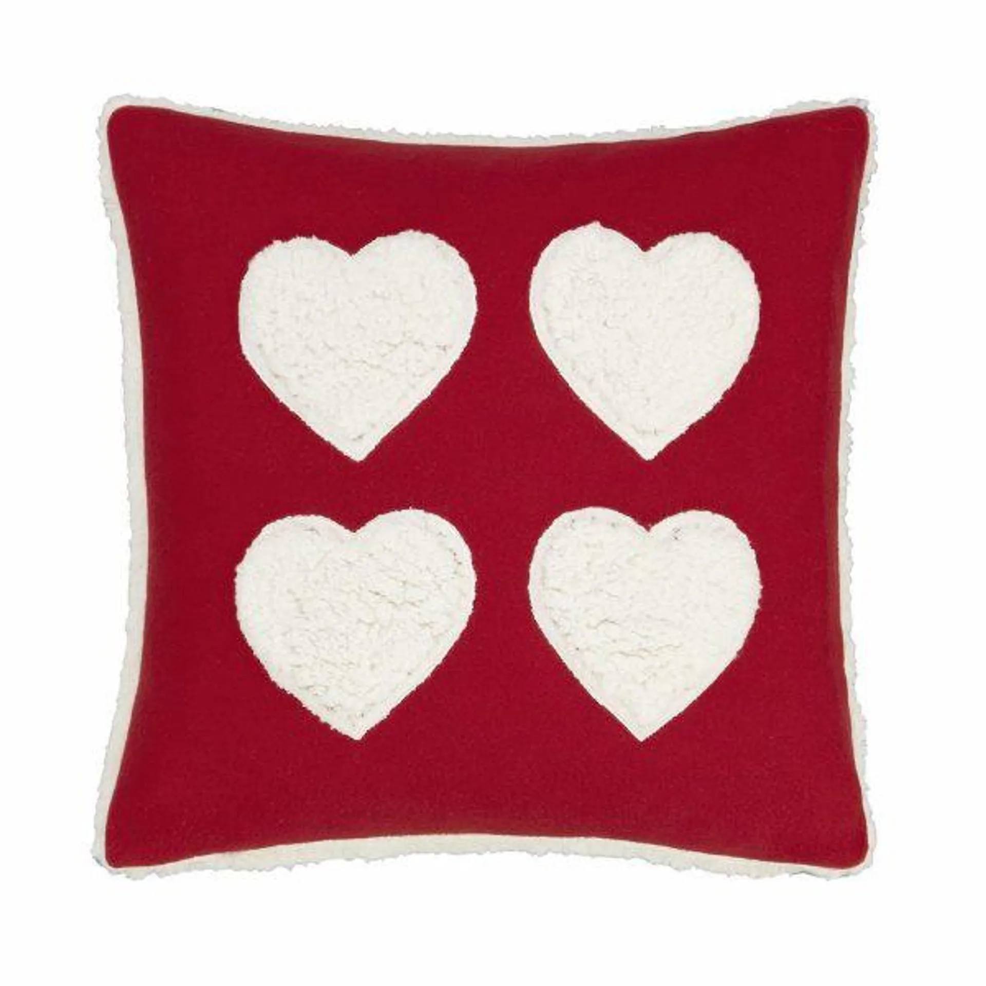 Cosy Heart Capa de Almofada Vermelha