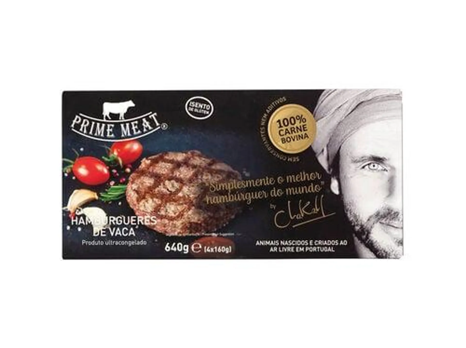 hamburgueres vaca prime meat 100% carne bovina by chakall 4x160g