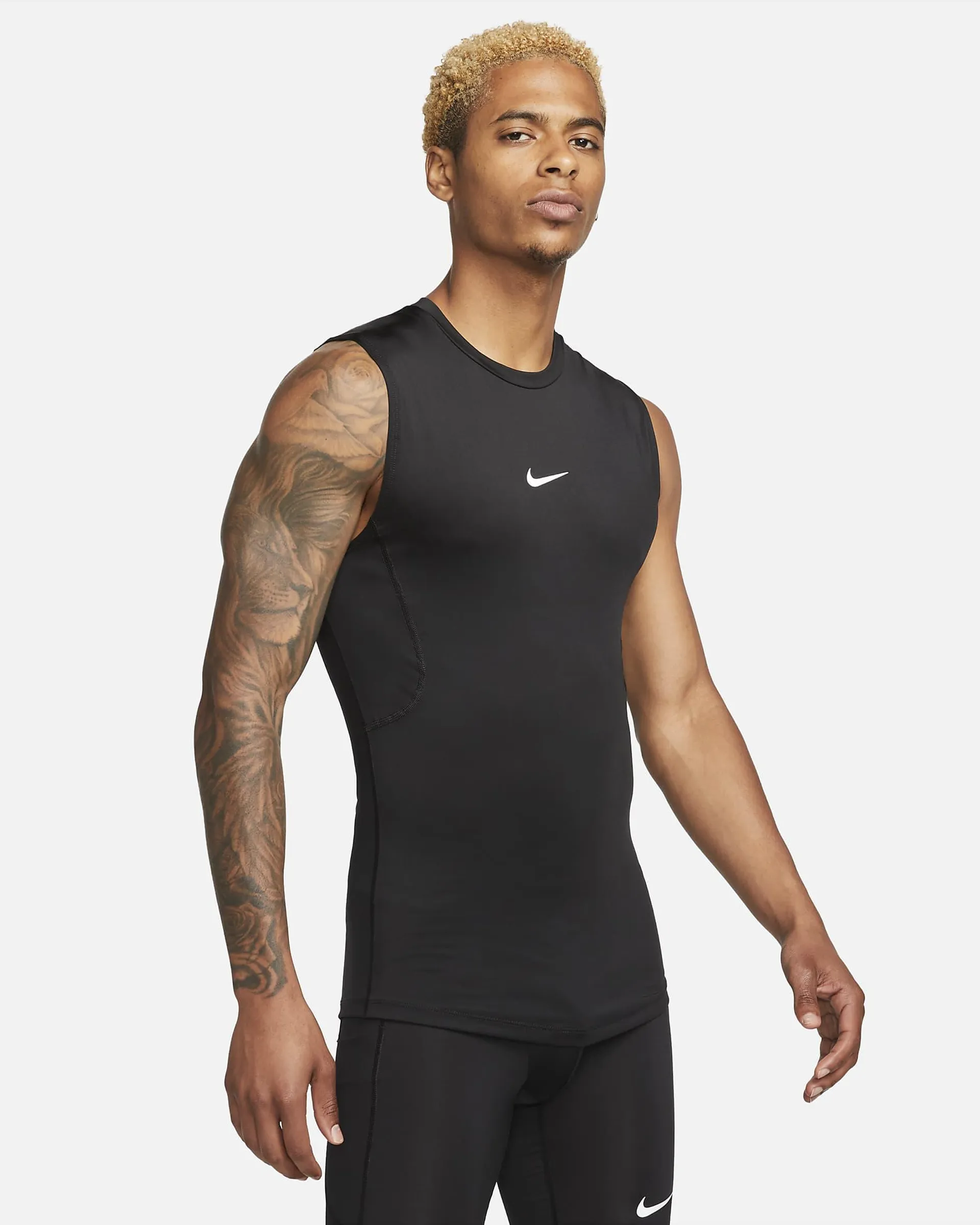 Camisola de fitness justa sem mangas Dri-FIT para homem