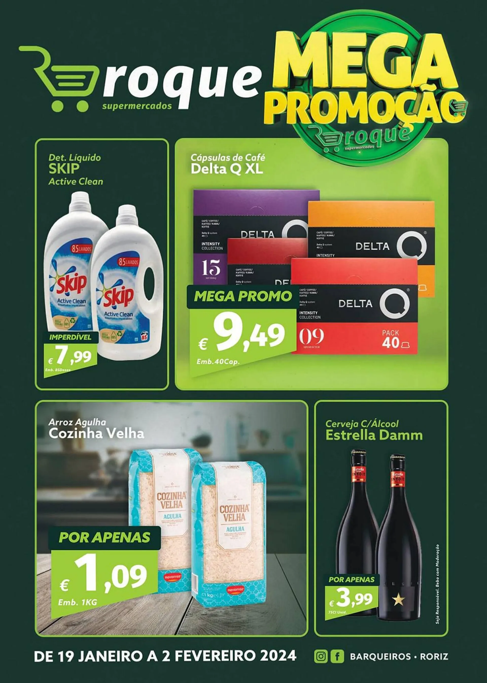 Folheto Folheto Roque Supermercados de 19 de janeiro até 2 de fevereiro 2024 - Pagina 1