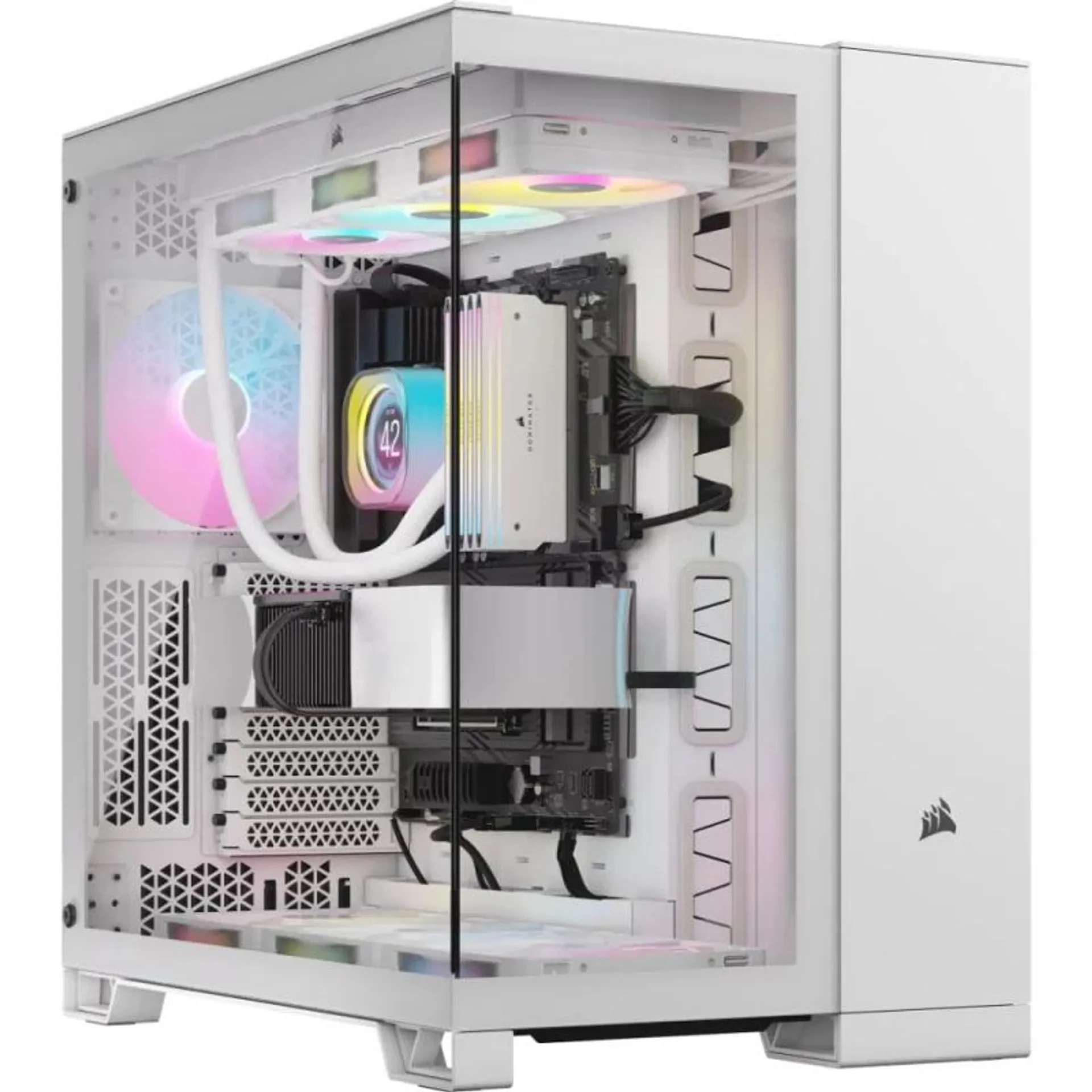 Caixa ATX Corsair 6500X Branca Vidro Temperado