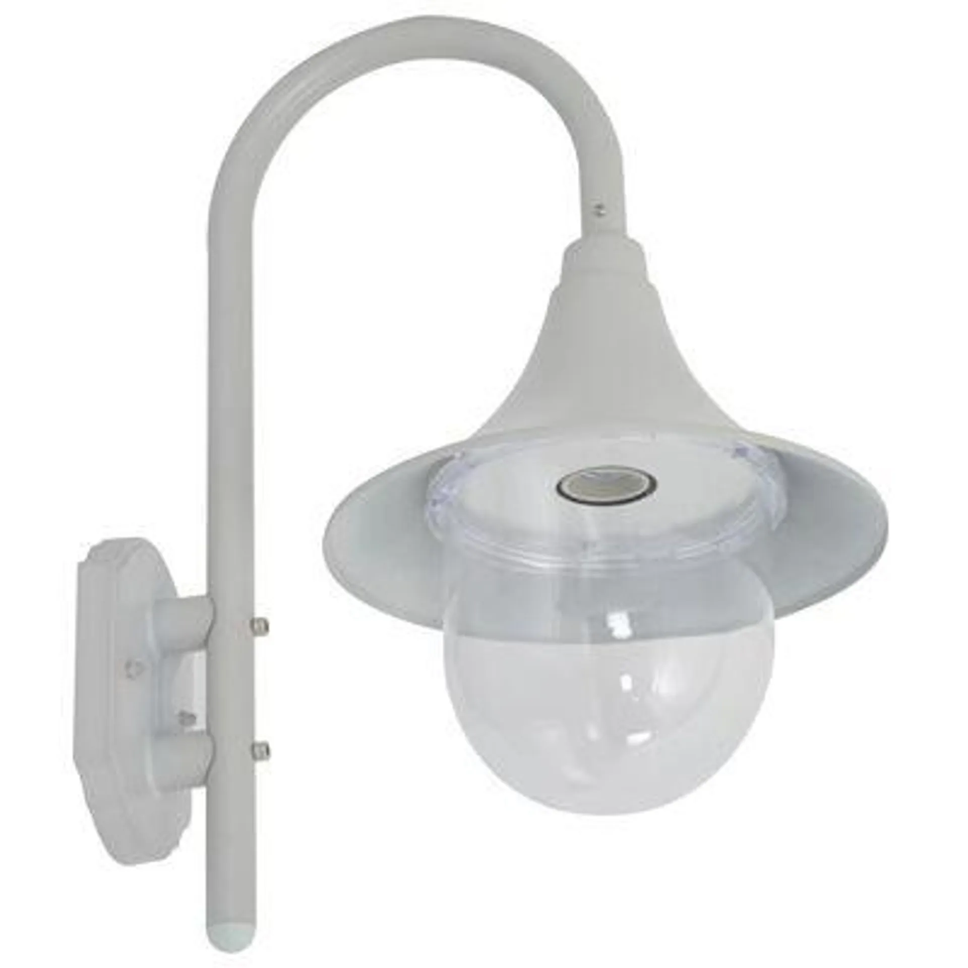 vidaXL Candeeiro de parede para jardim E27 42 cm alumínio branco