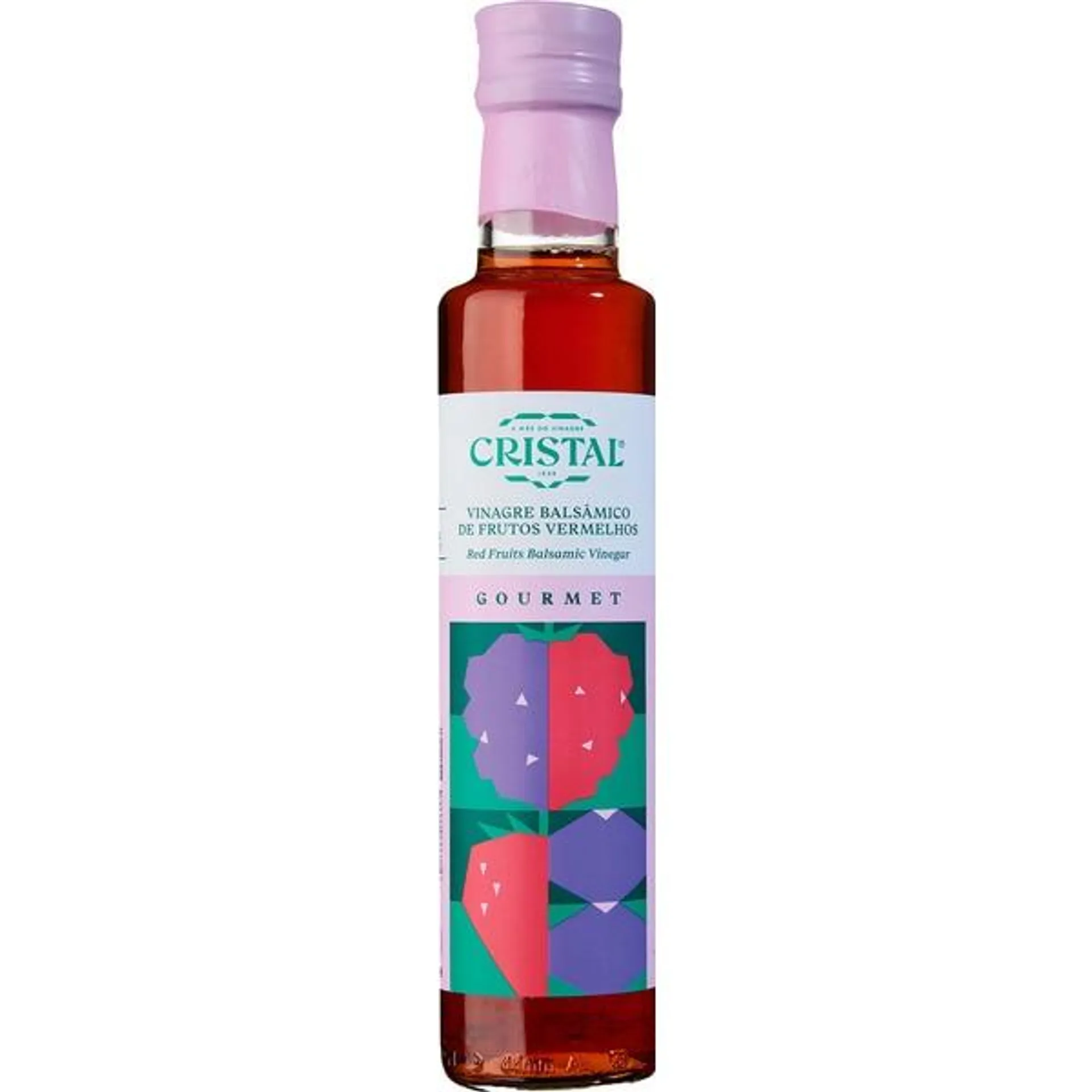 Vinagre Balsâmico de Frutos Vermelhos 250 ml Cristal Gourmet