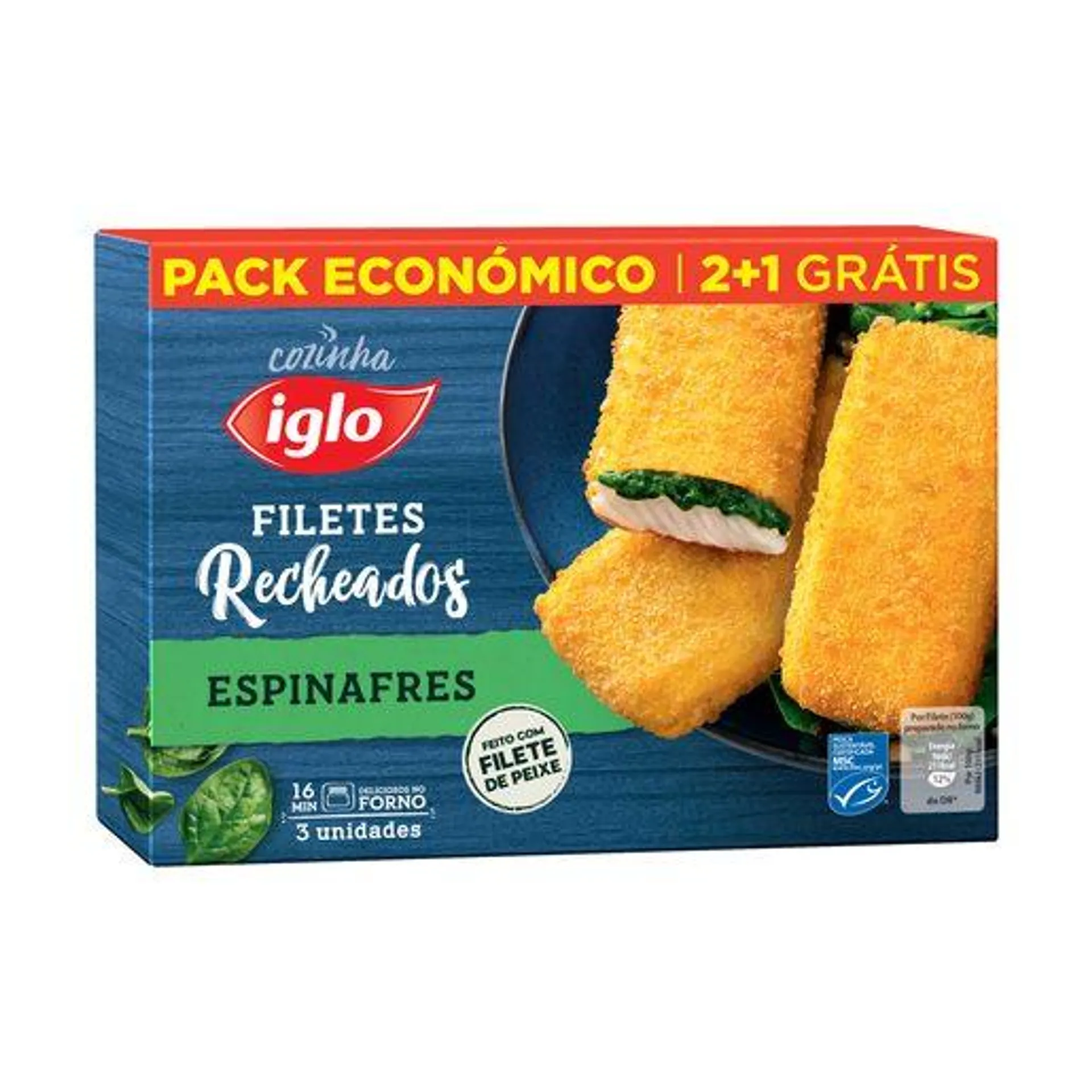 IGLO Filetes Recheados com Espinafres 300 g