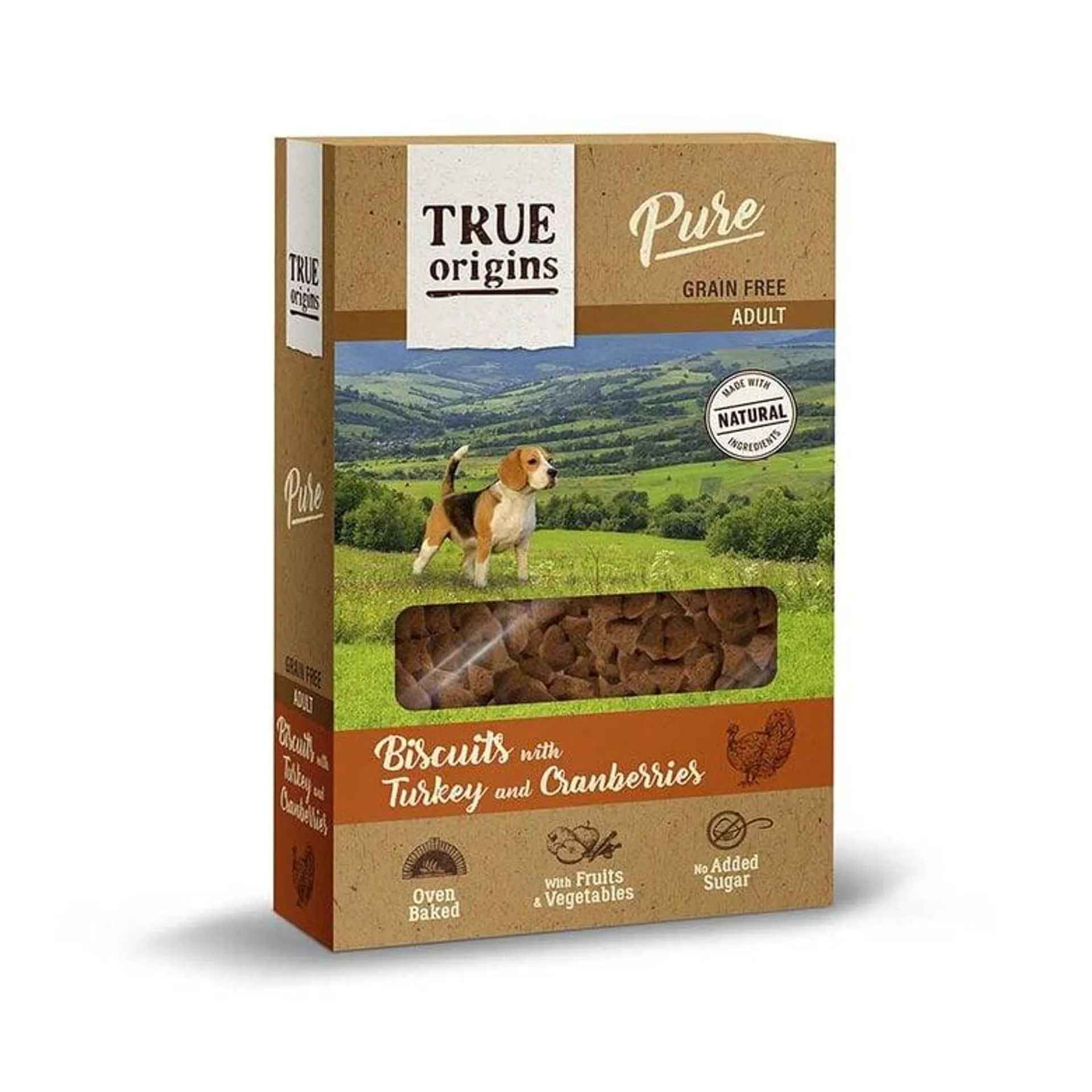 True Origins Pure Adult Cordeiro e Maçã biscoitos para cães