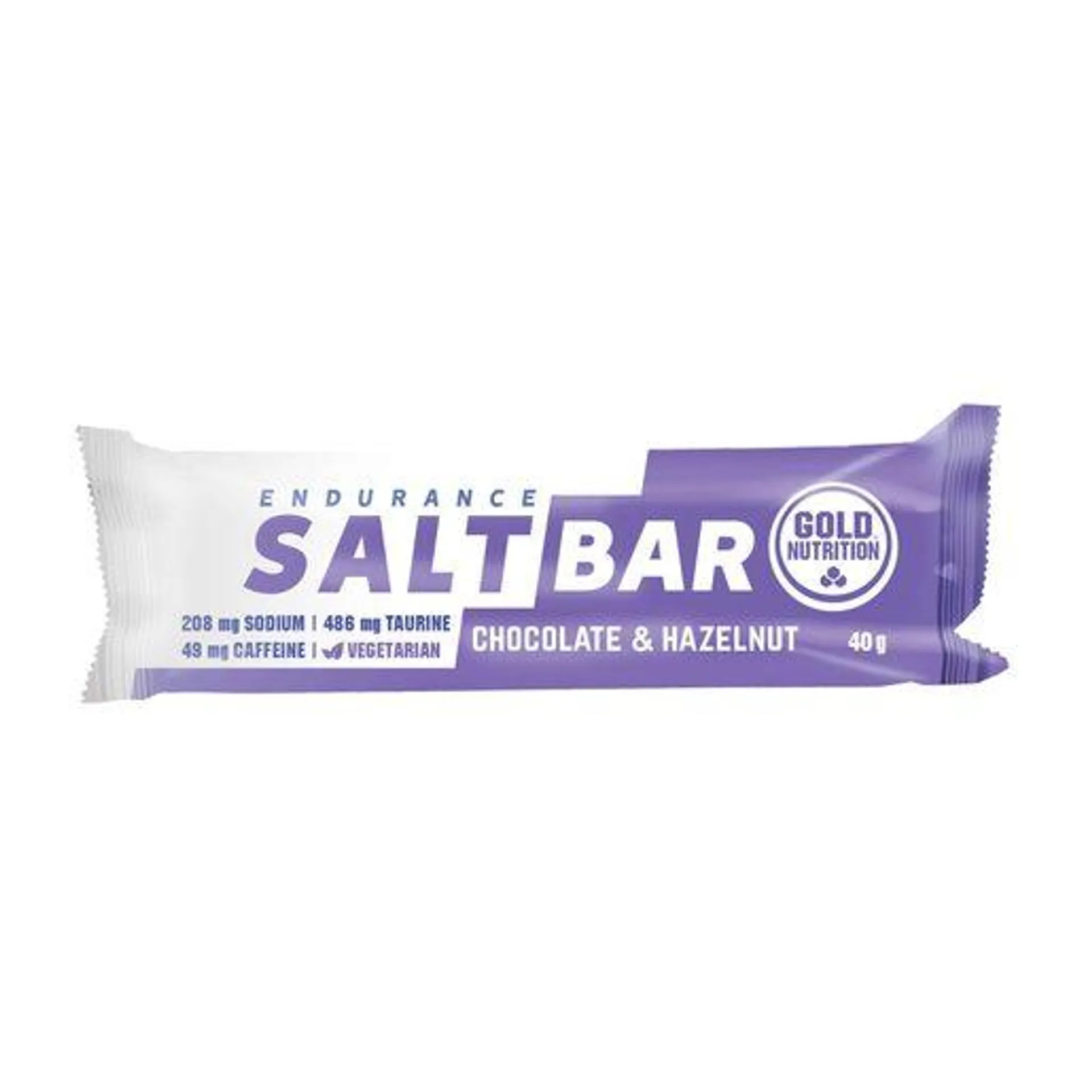 GOLD NUTRITION Barra Endurance Salt Bar Chocolate e Avelã 40 g