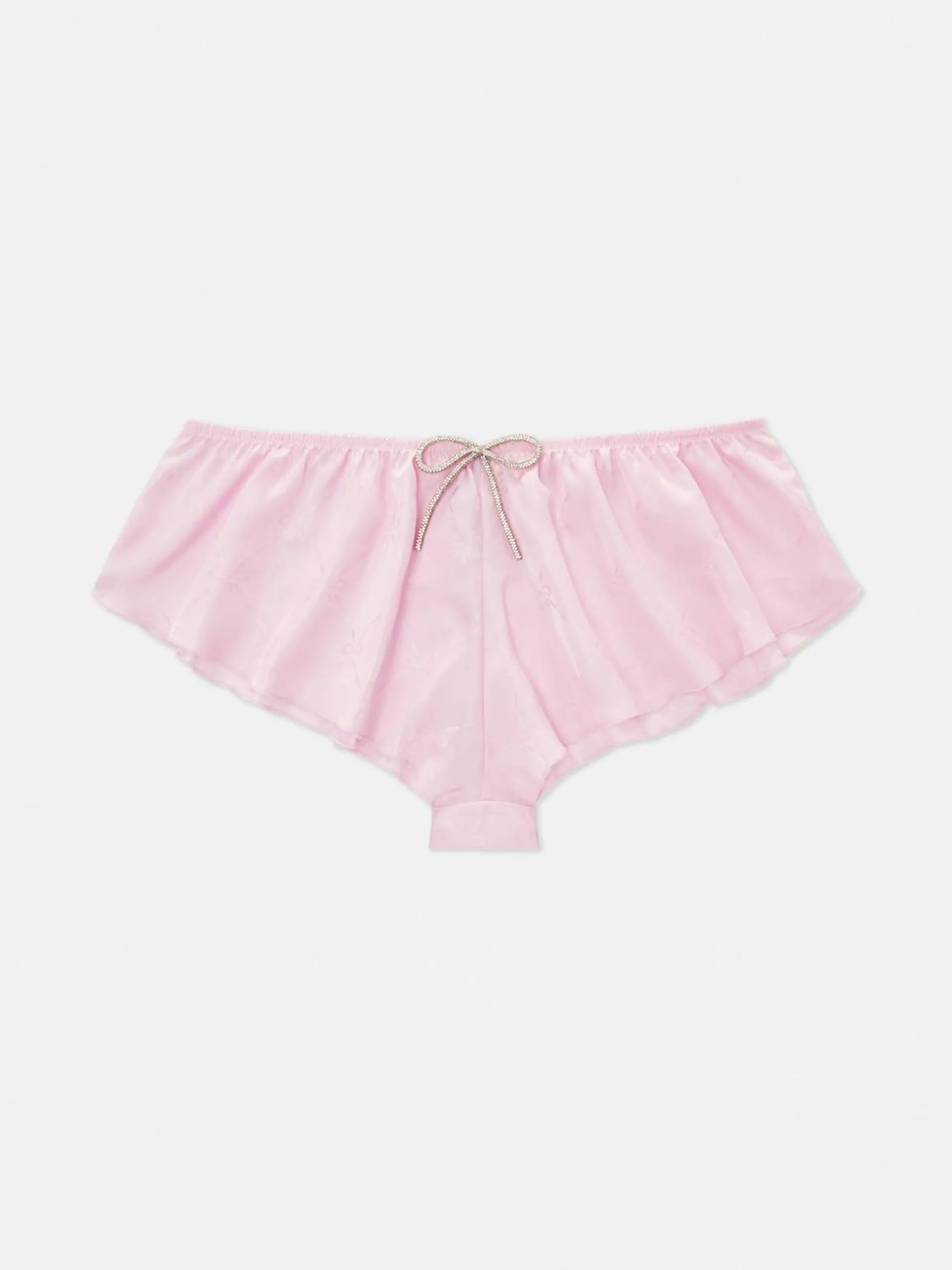 Diamanté Bow Ruffle Brief