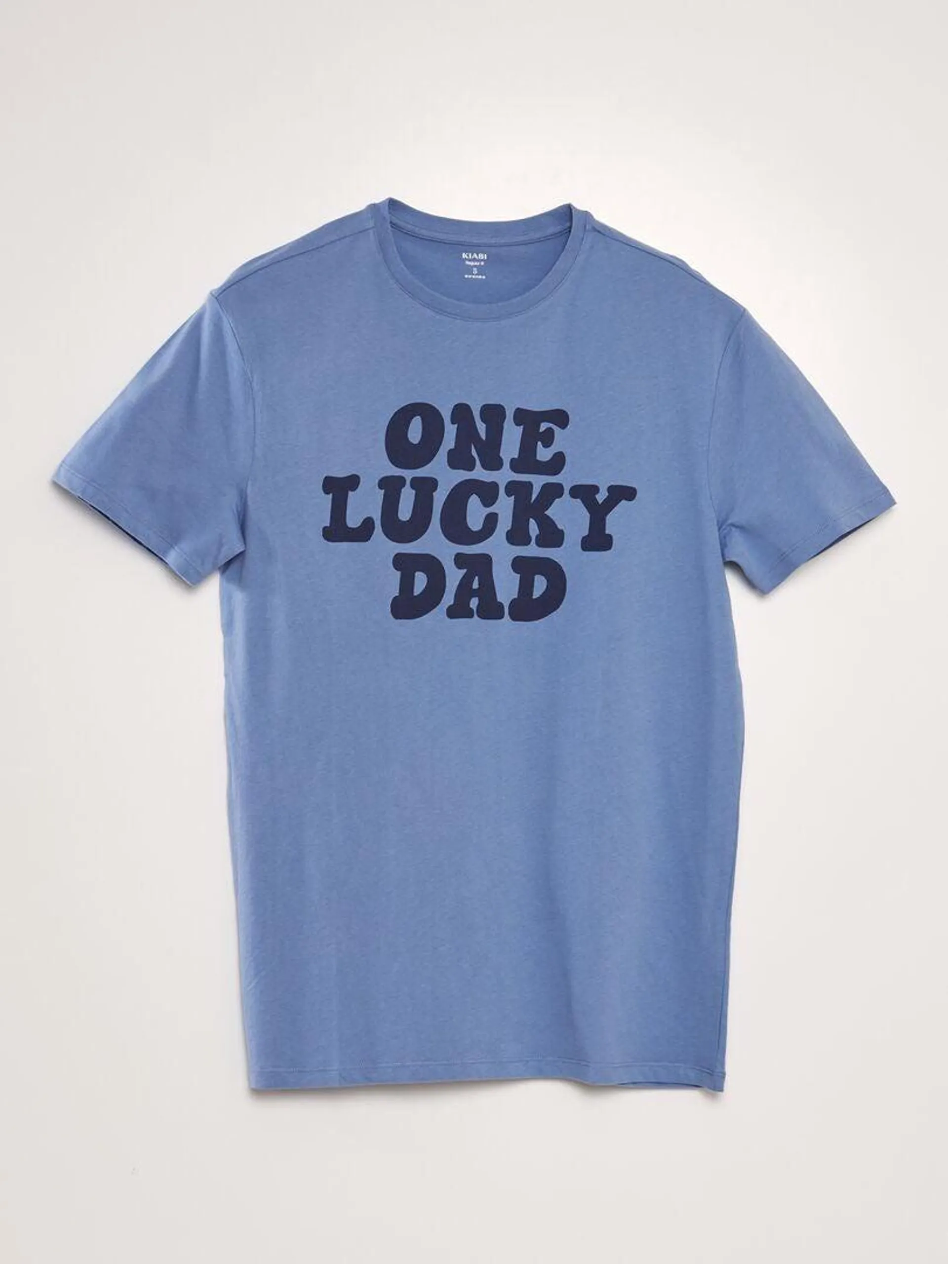 T-shirt com estampado Dia do Pai - AZUL