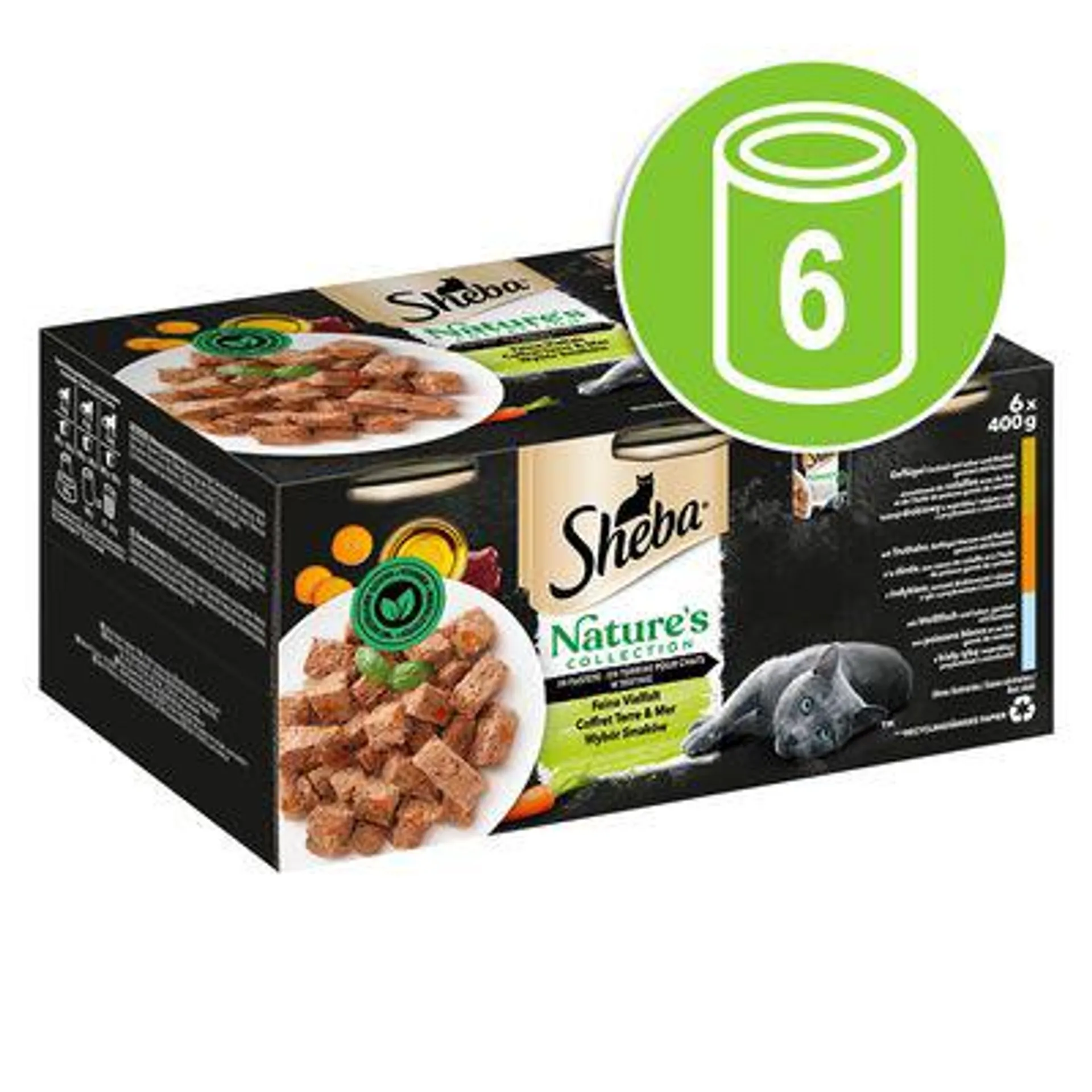 Sheba Nature's Collection 6 x 400 g - Pack misto