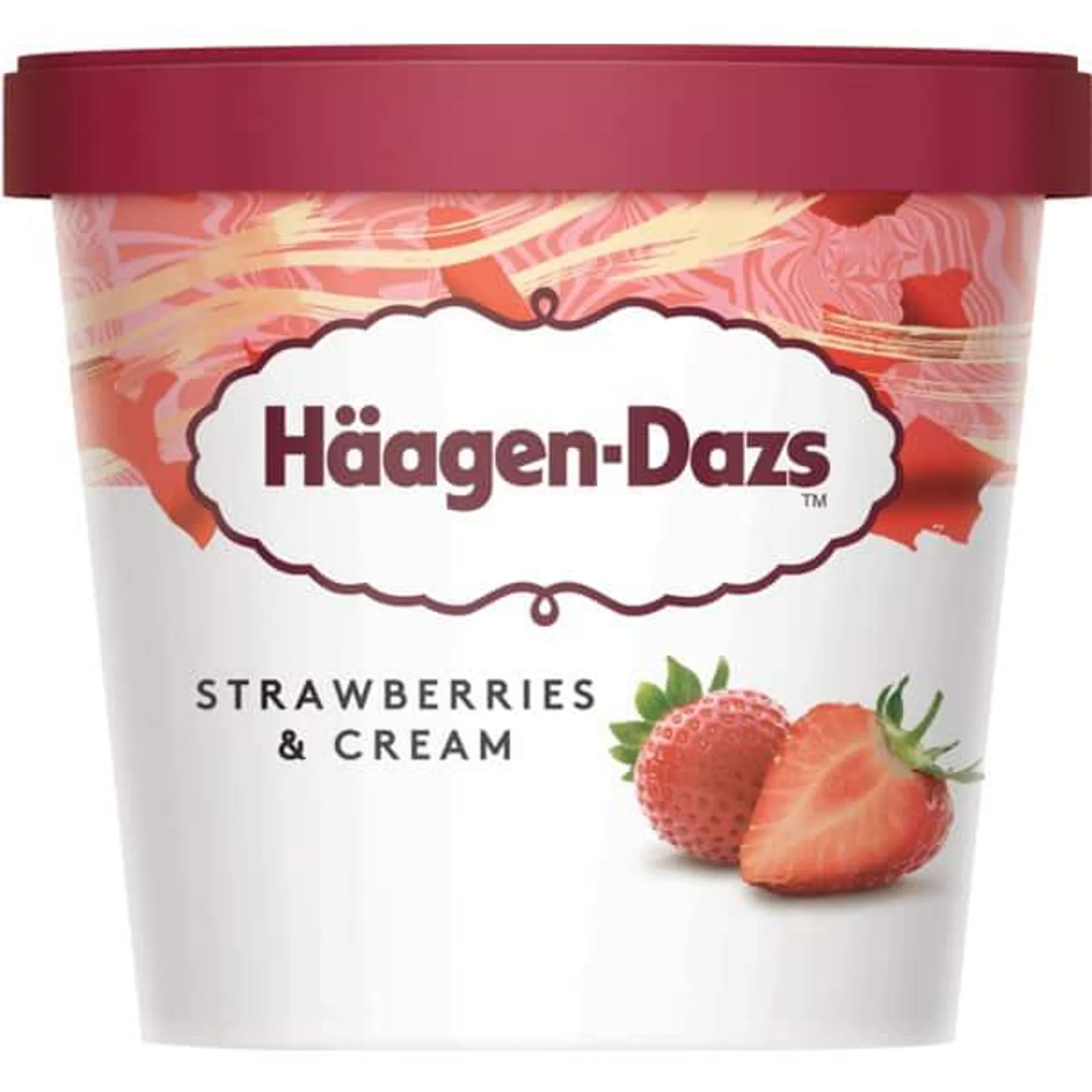 Gelado de Natas e Morango embalagem 95 ml Haagen-Dazs