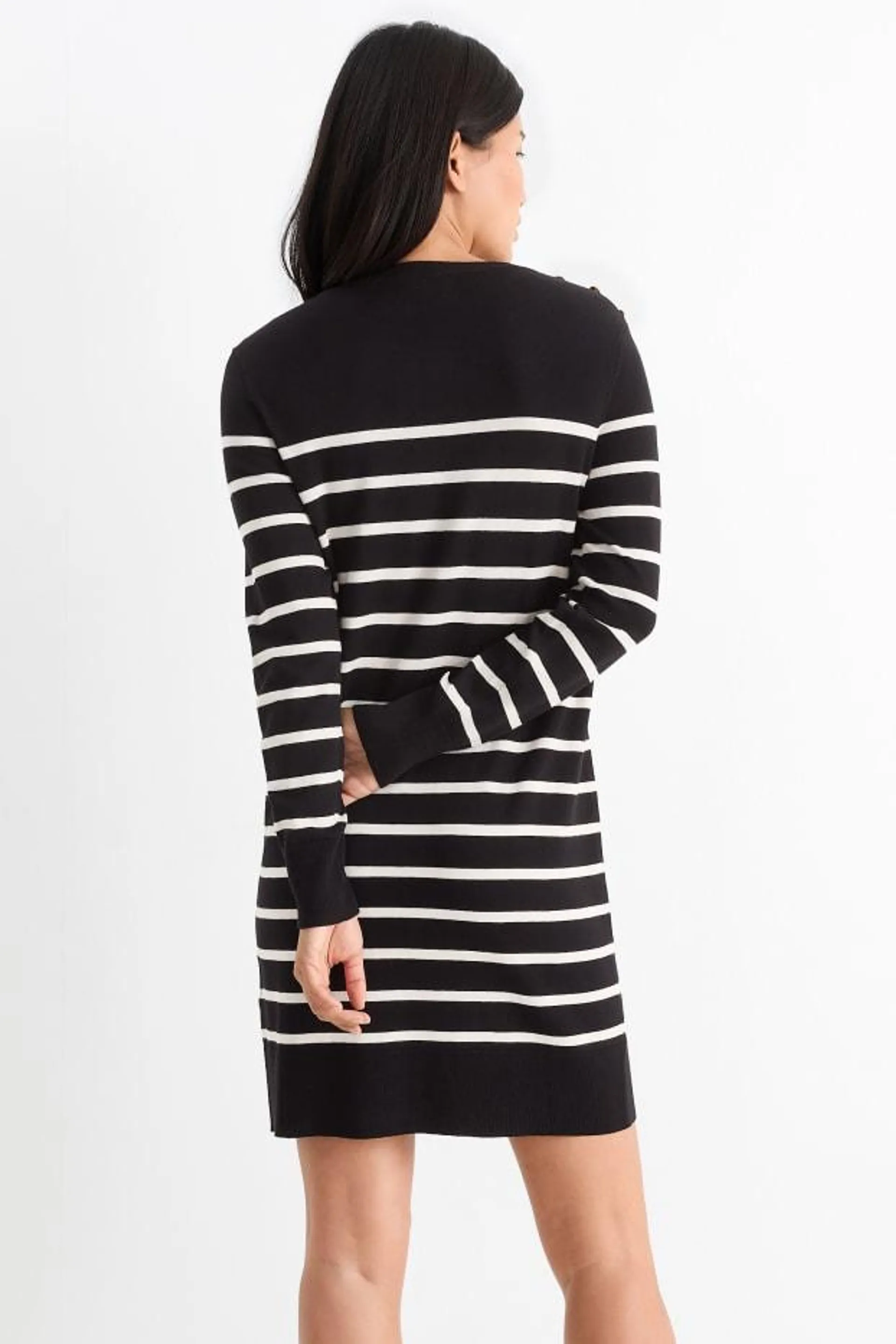 Knitted dress - striped