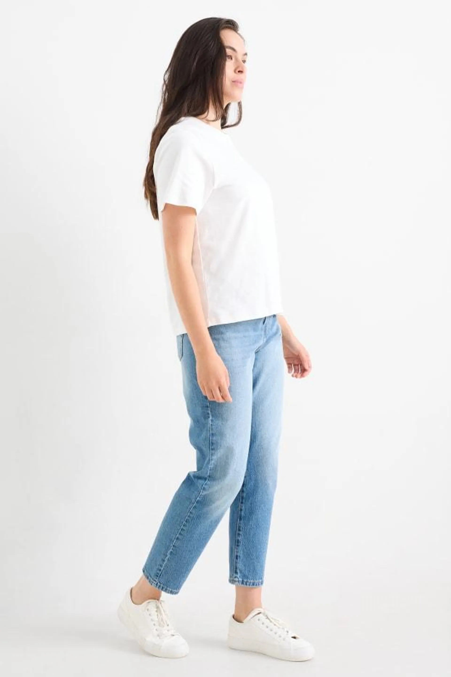 Mom jeans - high waist - LYCRA®