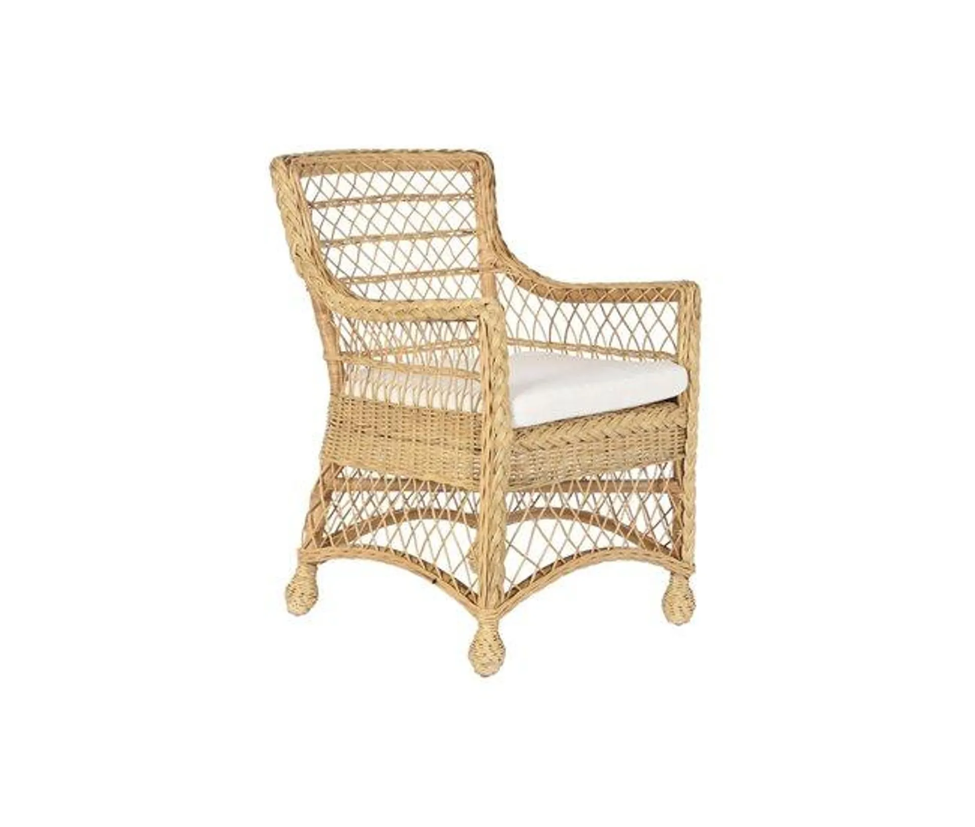 Poltrona DKD Home Decor Branco Natural 56 x 63 x 86 cm