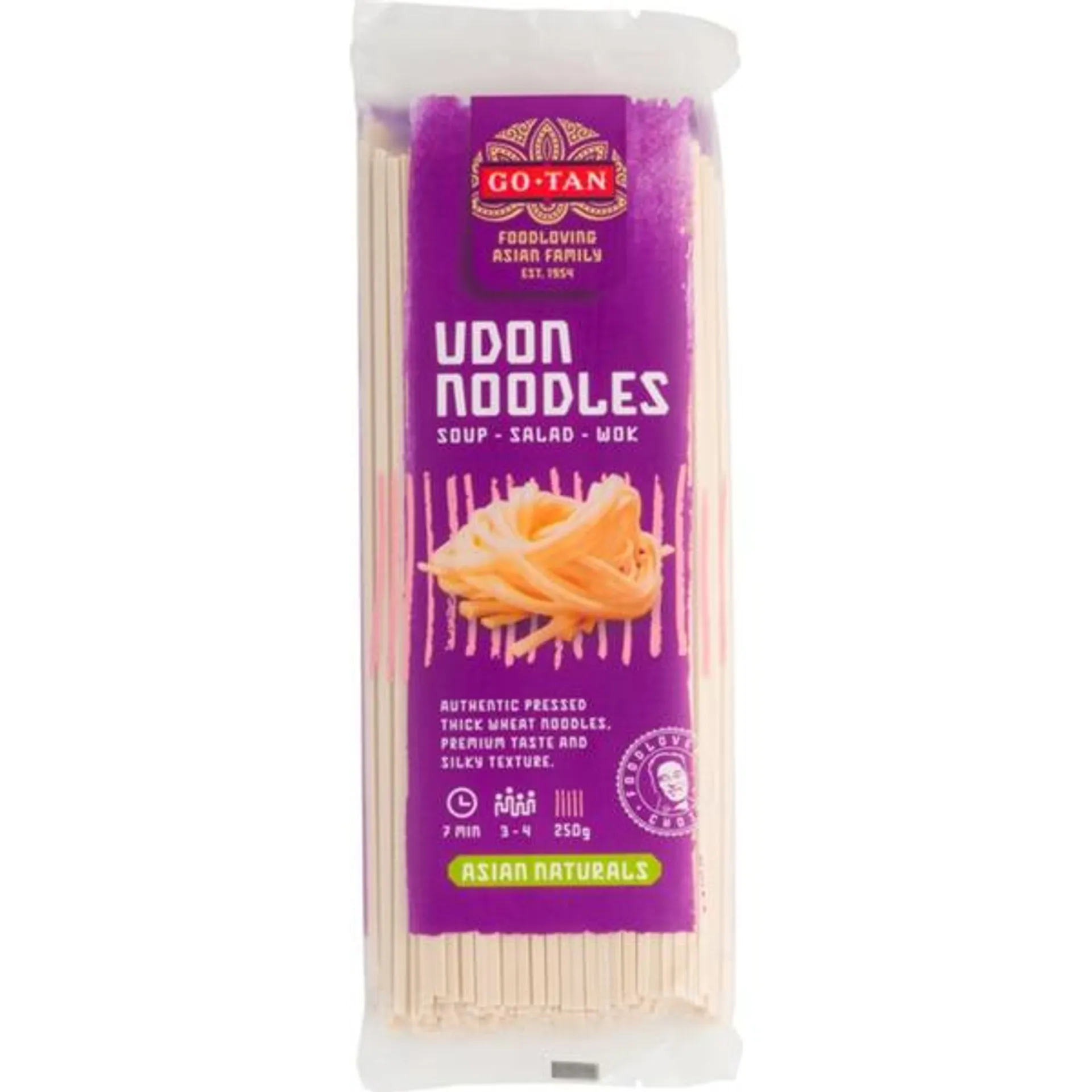 Noodles Udon embalagem 250 g Go-Tan