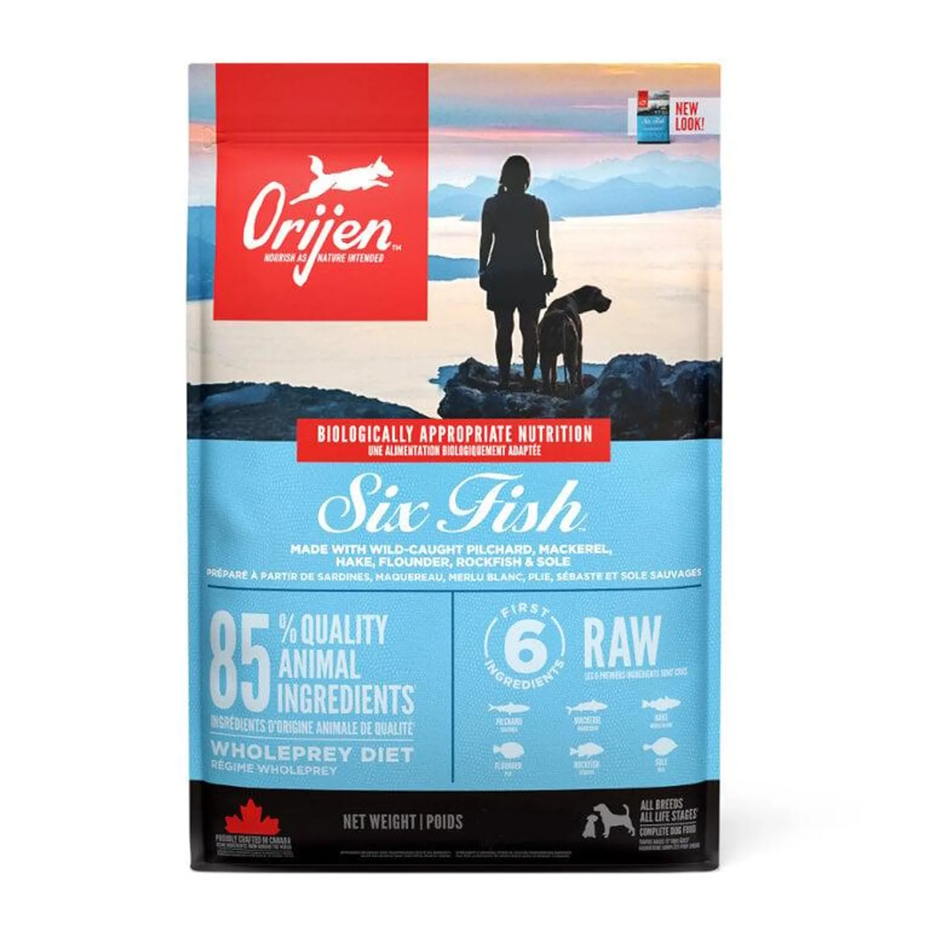 Orijen Six Fish Adult ração para cães