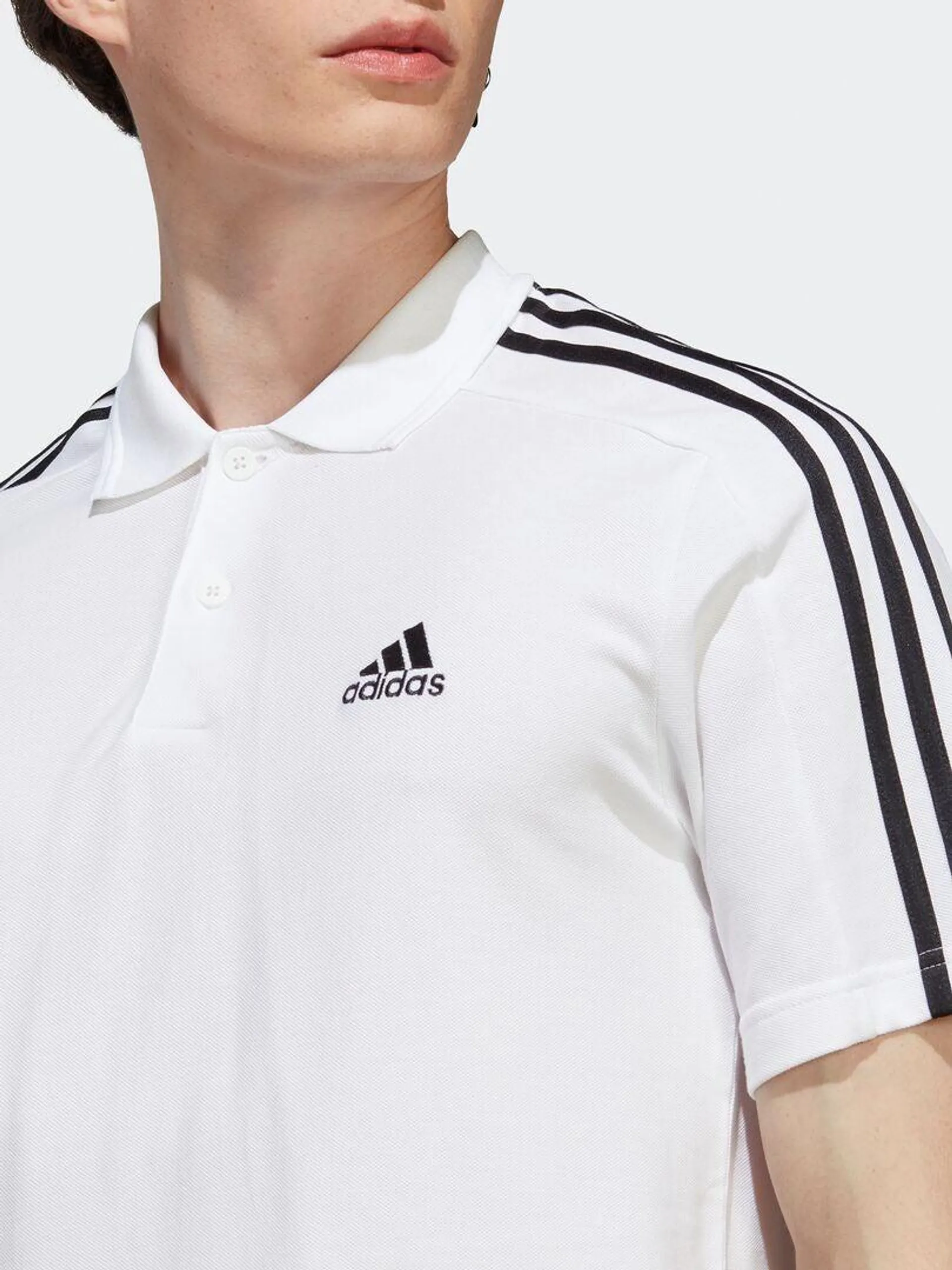 Polo de algodón 'Adidas' - BLANCO