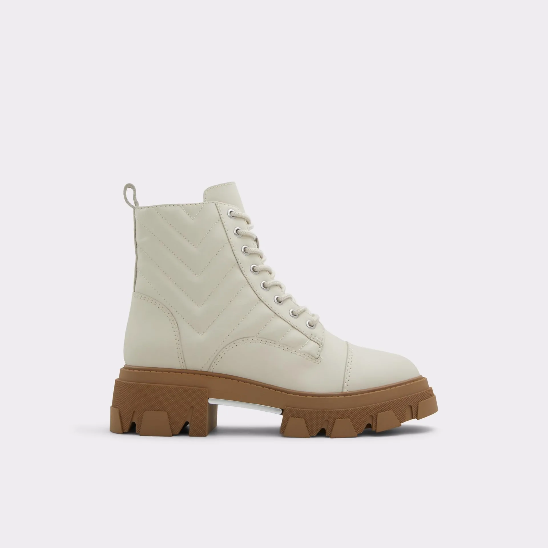 Botins rasos em pele branco cru - MONTROSE