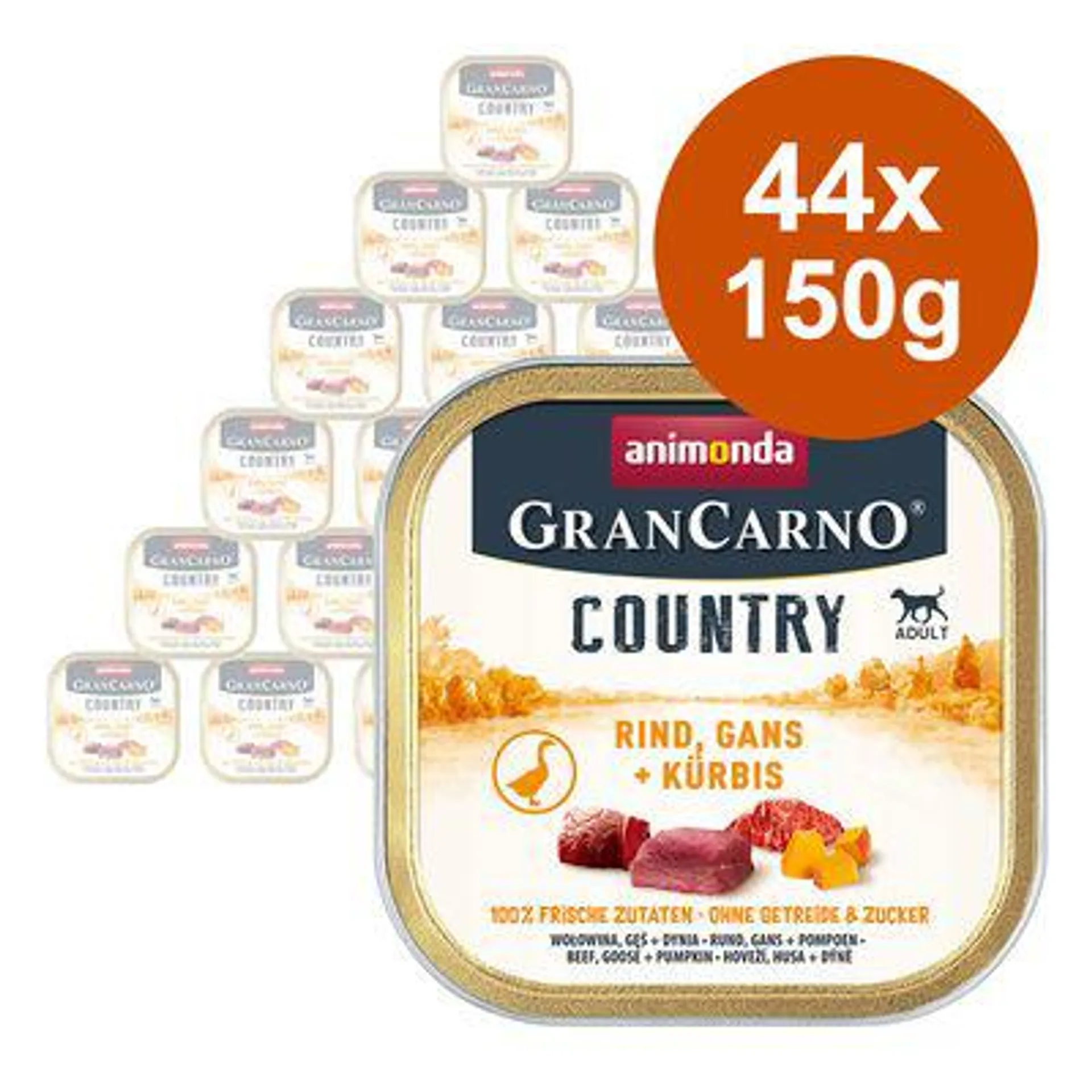 Animonda GranCarno Adult Country 44 x 150 g - Pack económico