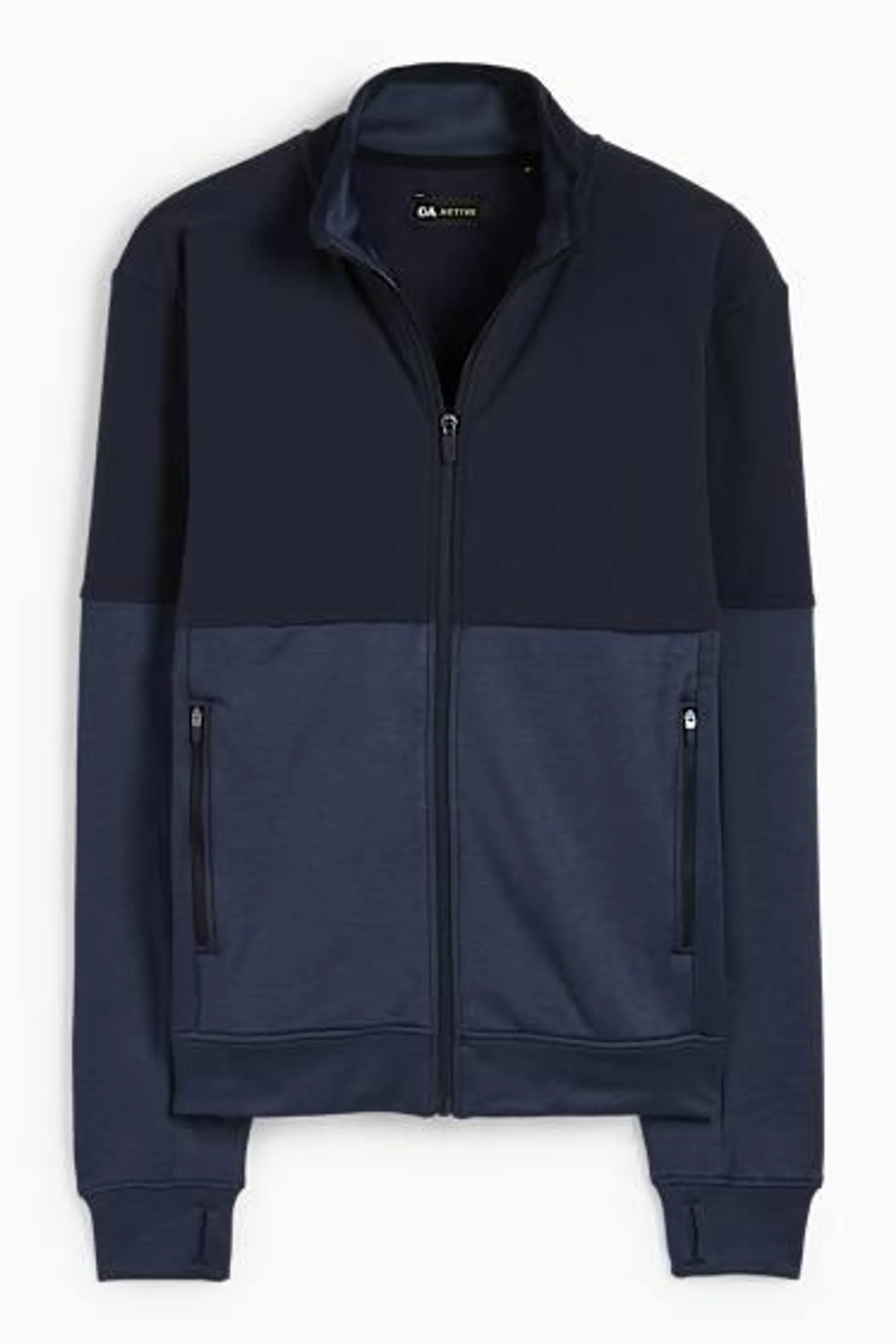 Technical zip-through sweatshirt