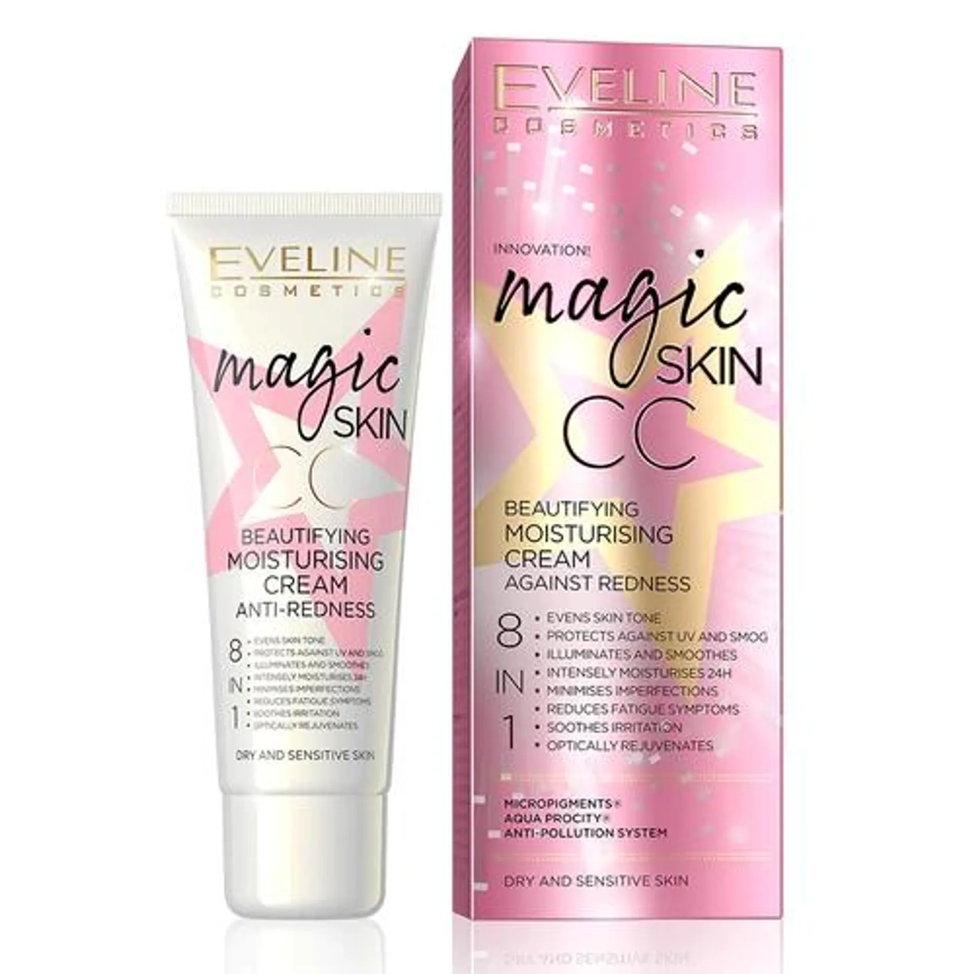 Eveline Magic Skin Cc Moisturising Cream Anti-Redness 8In1