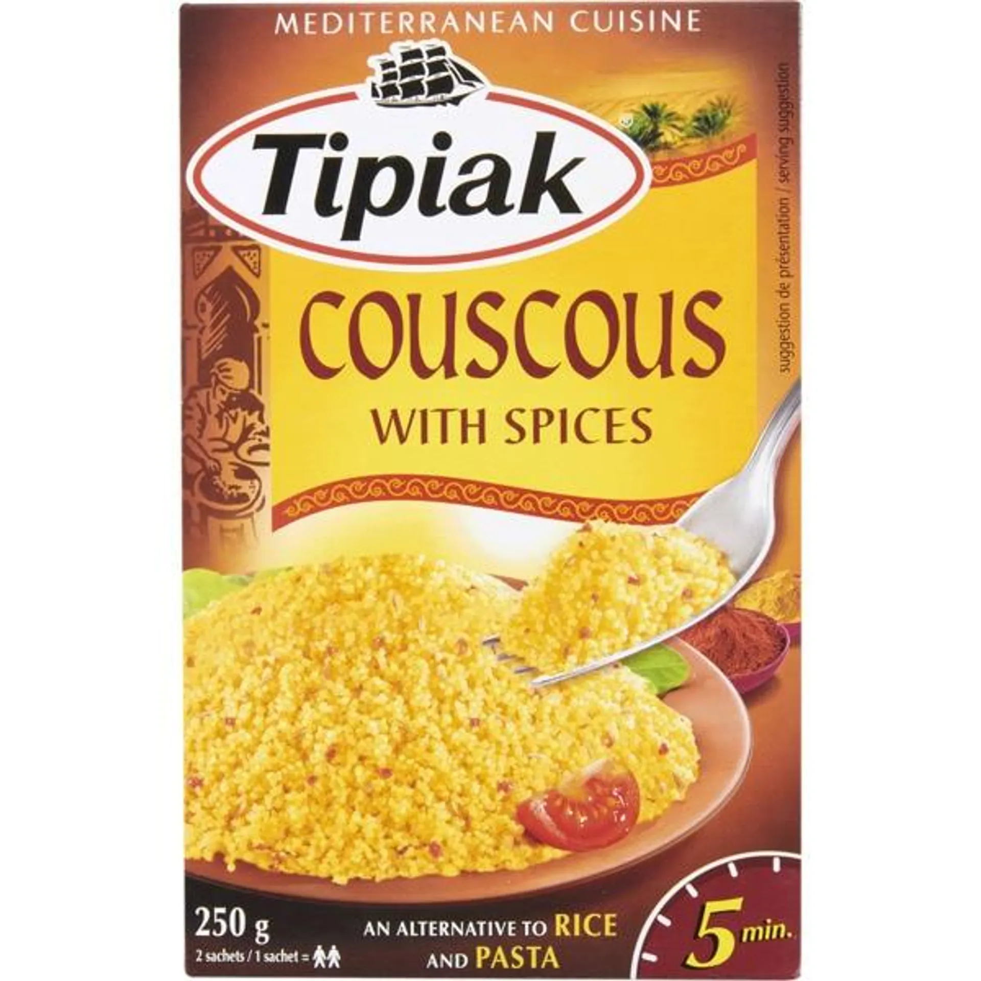 Couscous com Especiarias embalagem 250 g Tipiak