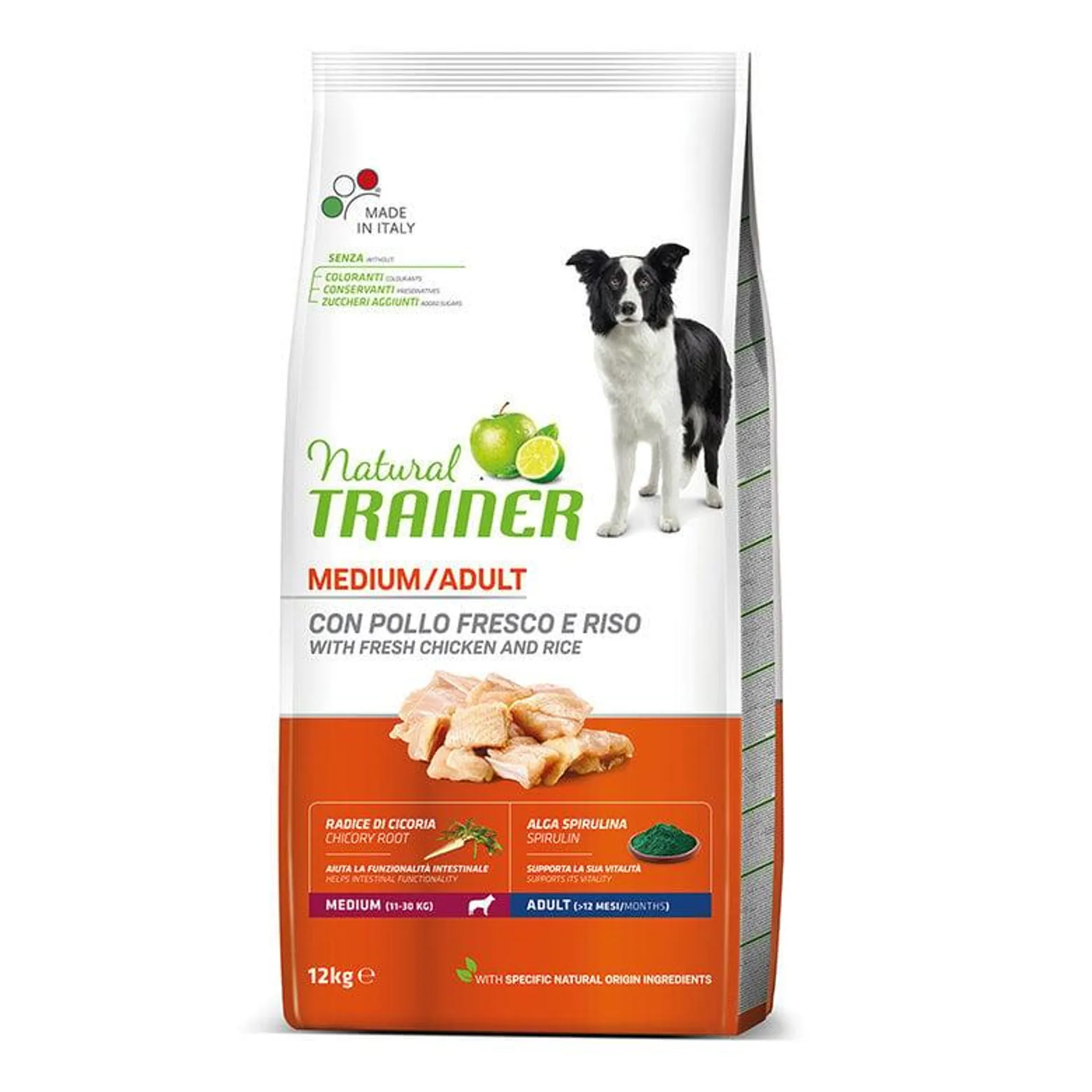 Natural Trainer Adult Medium Frango ração para cães