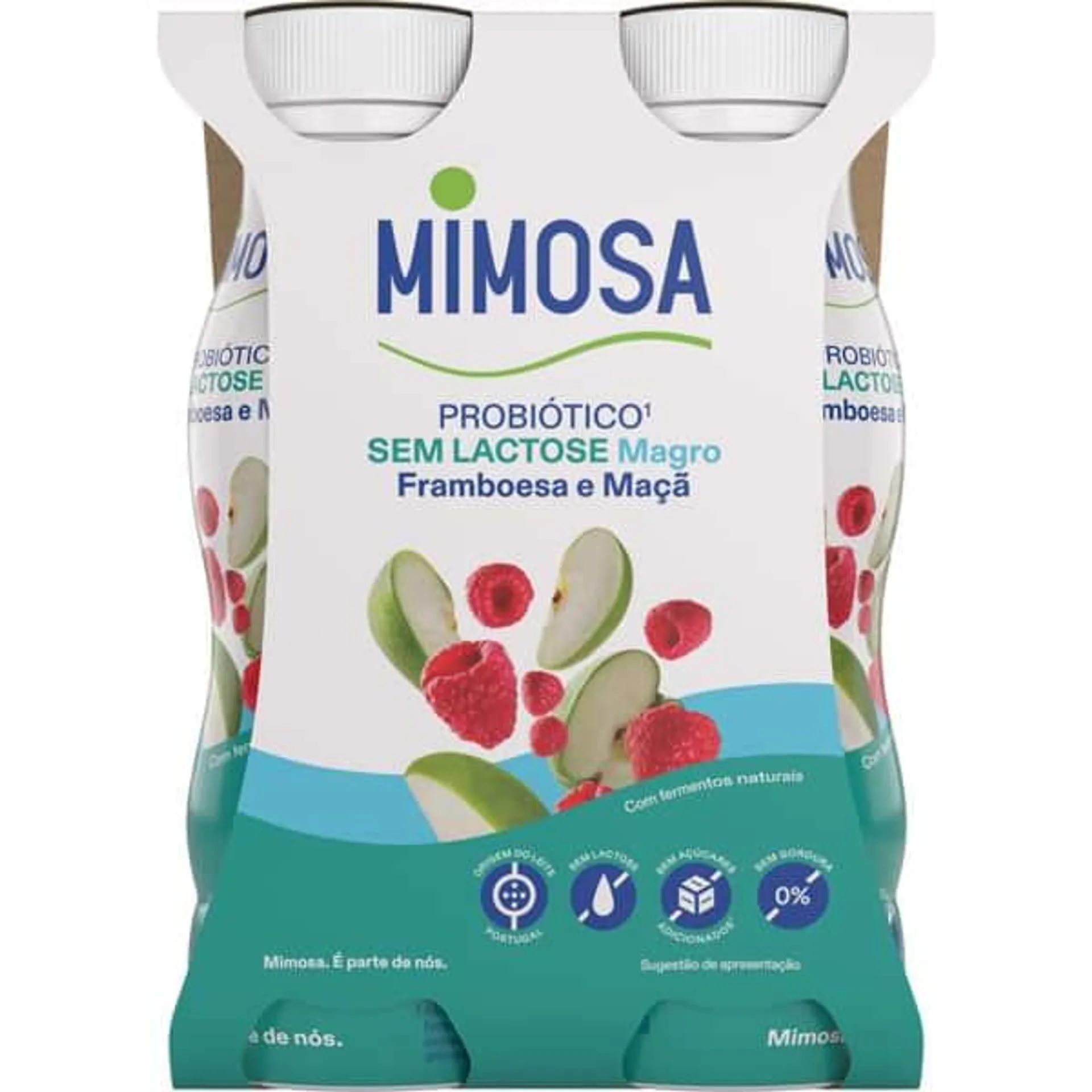 Probióticos de Framboesa e Maçã Pack 4 unidades embalagem 151 ml Mimosa