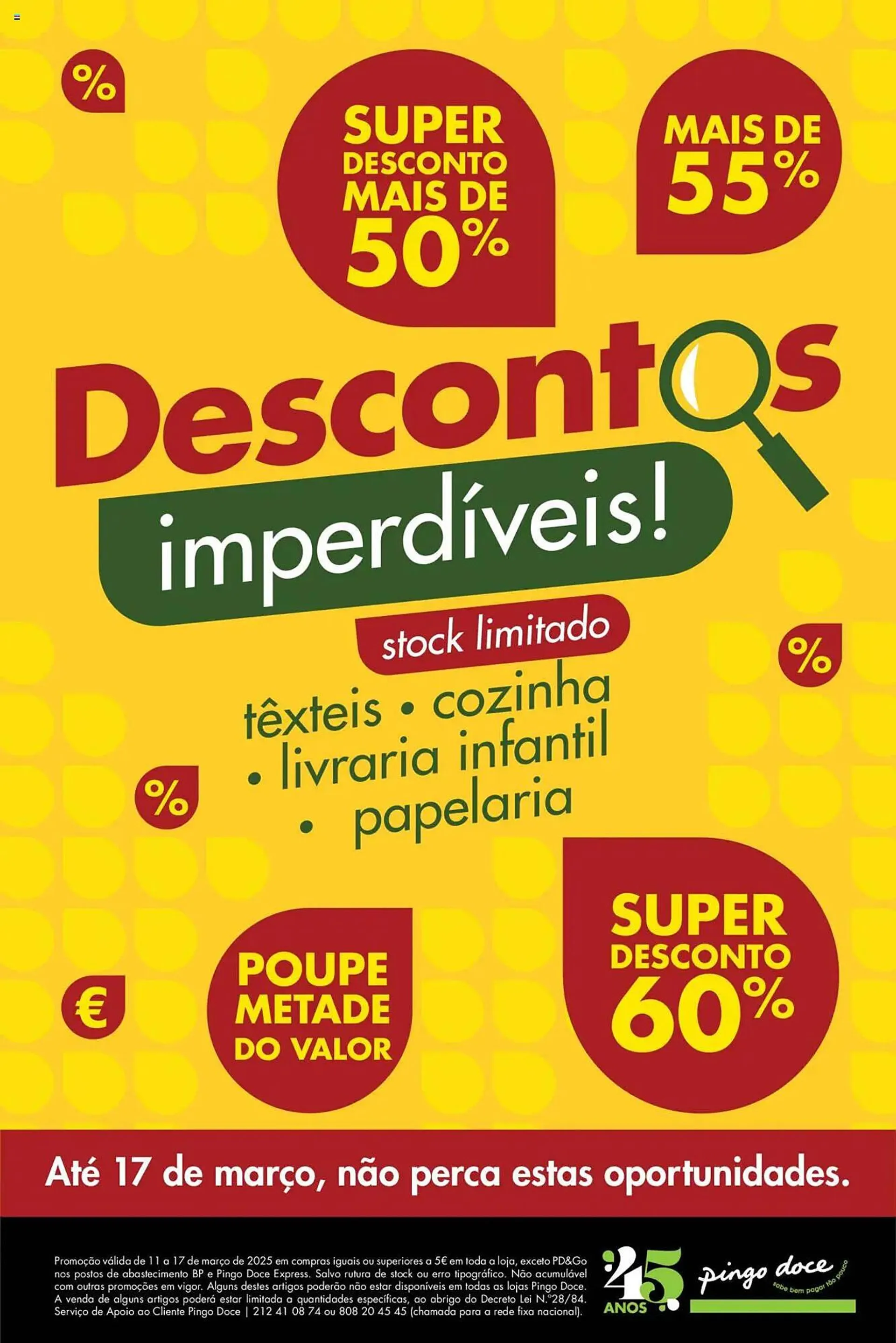 Folheto Folheto Pingo Doce de 11 de março até 17 de março 2025 - Pagina 1