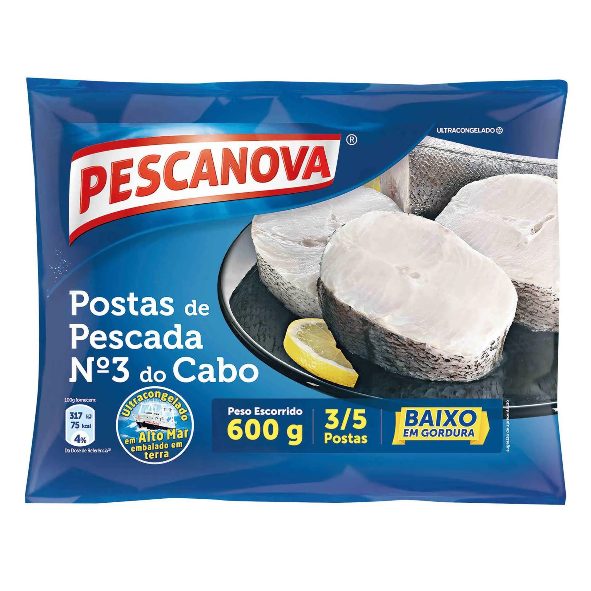 Posta de Pescada Nº 3 do Cabo para Cozer Ultracongelada