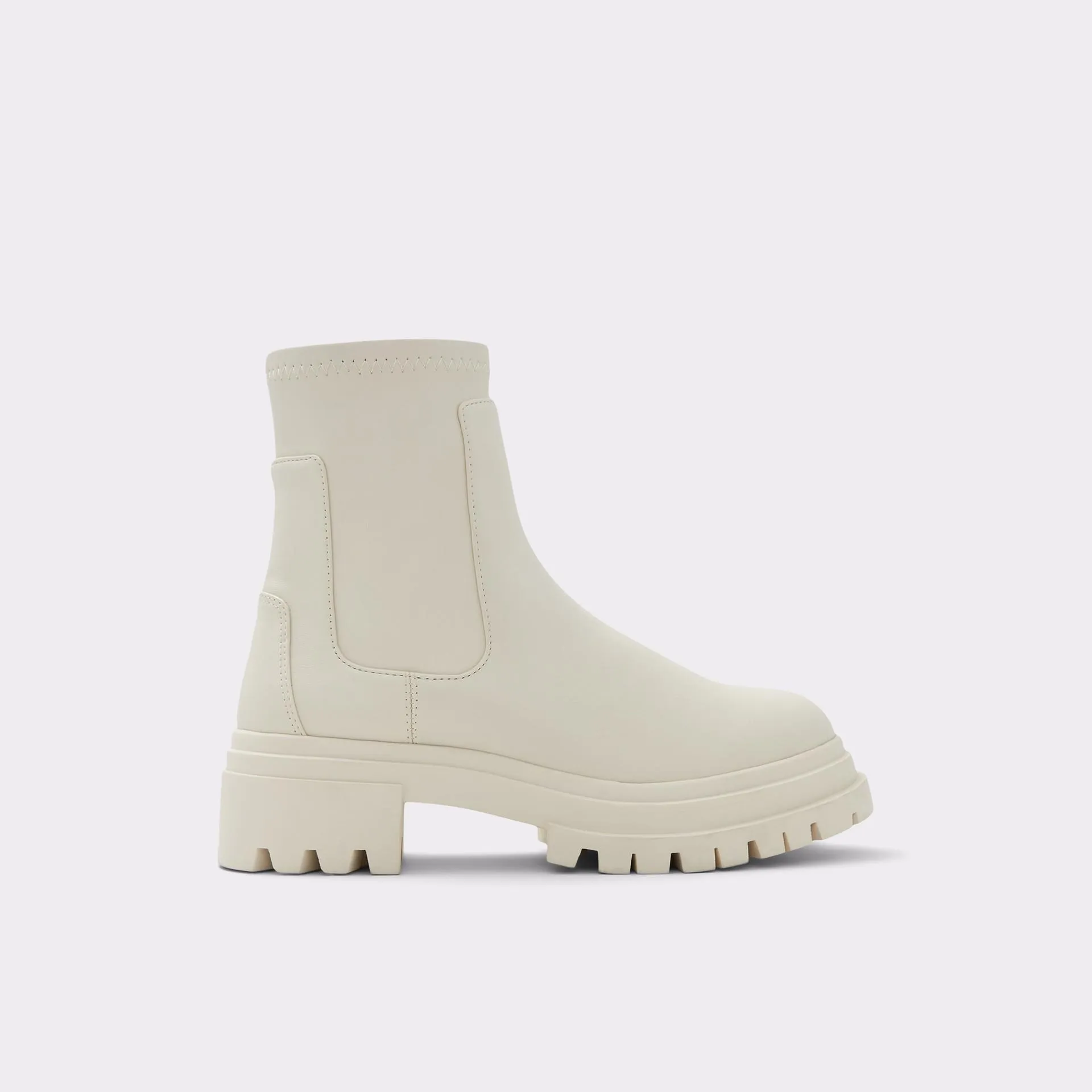 Botins rasos em branco cru - LINDY