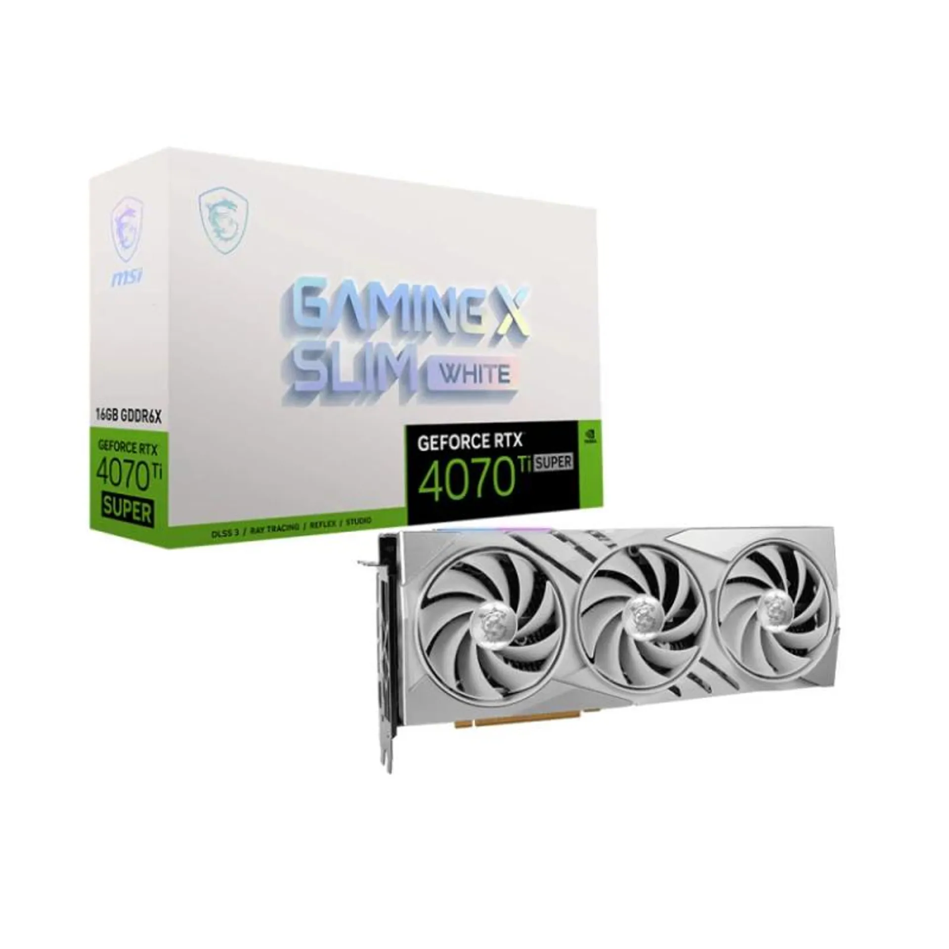 Gráfica MSI GeForce® RTX 4070 Ti SUPER GAMING X SLIM WHITE