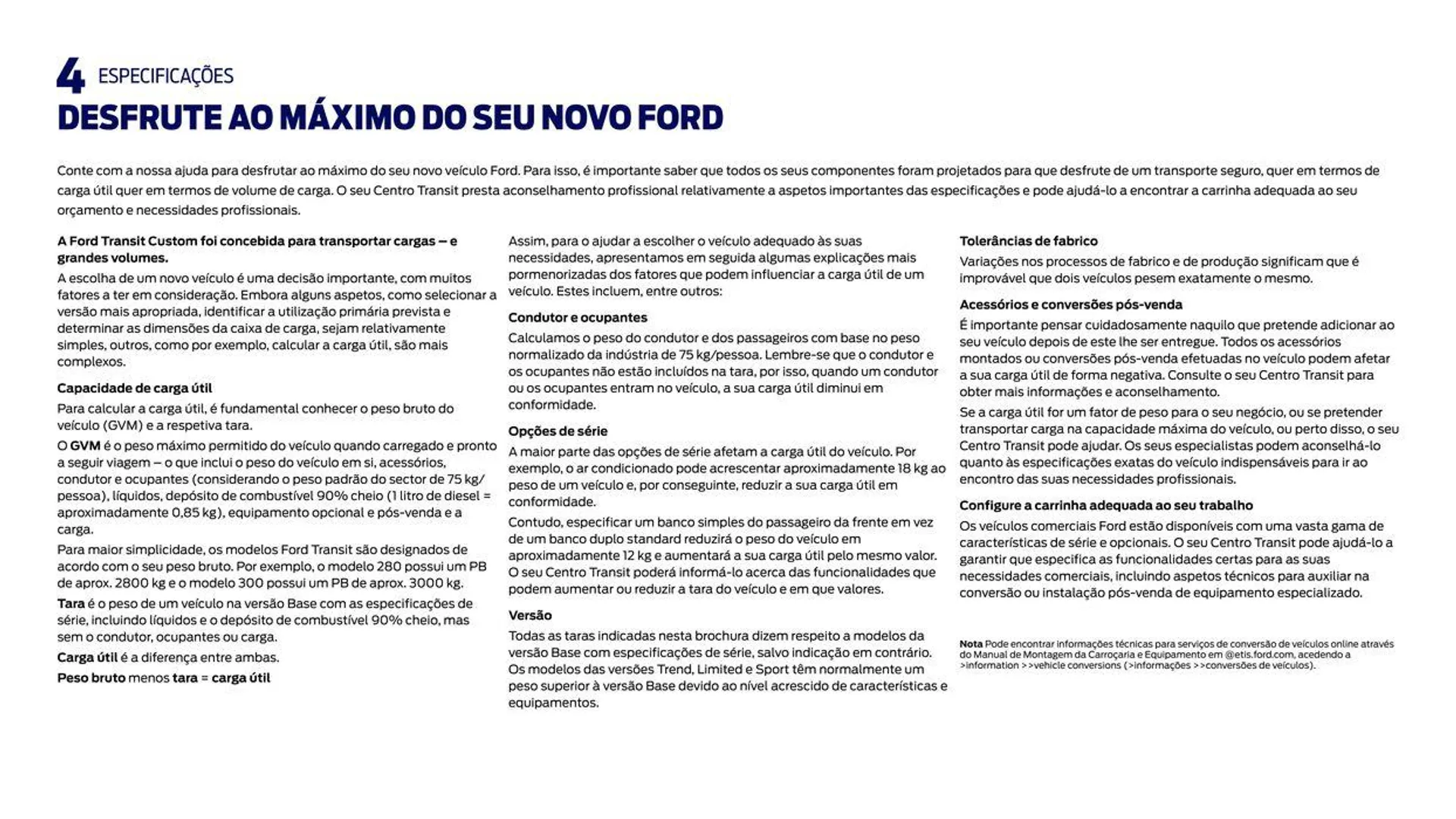 Folheto TRANSIT CUSTOM de 22 de fevereiro até 22 de fevereiro 2025 - Pagina 37